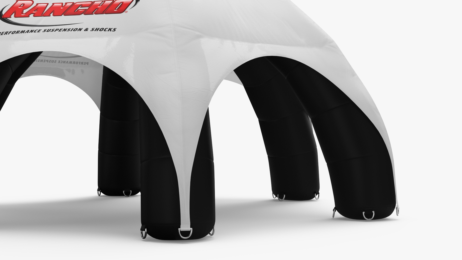 Inflatable Dome Tent Black White 3D