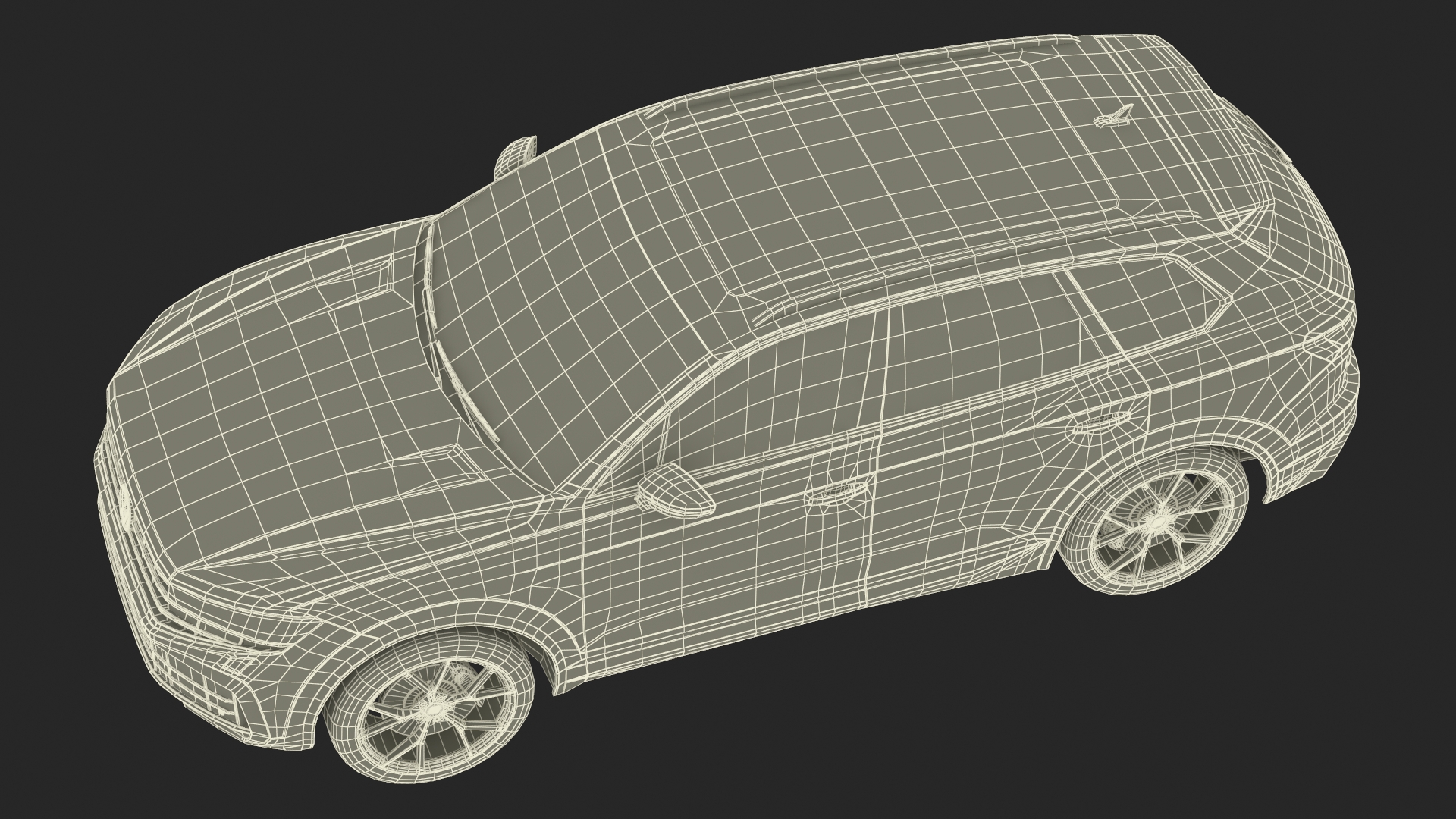3D model Volkswagen Touareg 2024 Grey Rigged