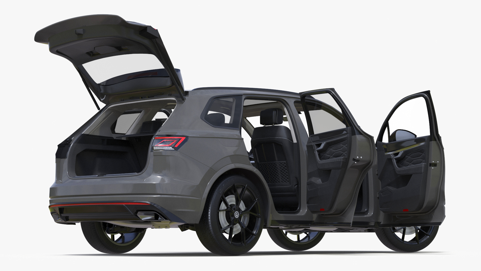 3D model Volkswagen Touareg 2024 Grey Rigged