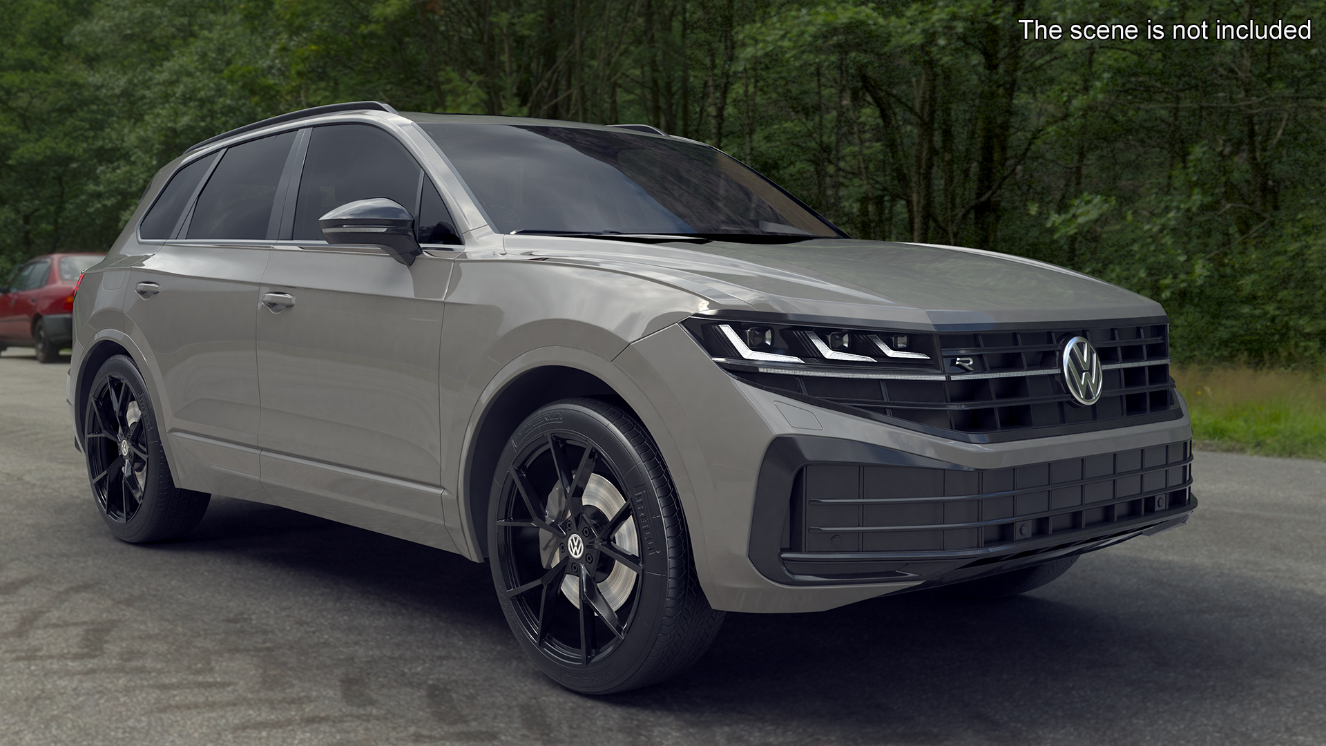 3D model Volkswagen Touareg 2024 Grey Rigged