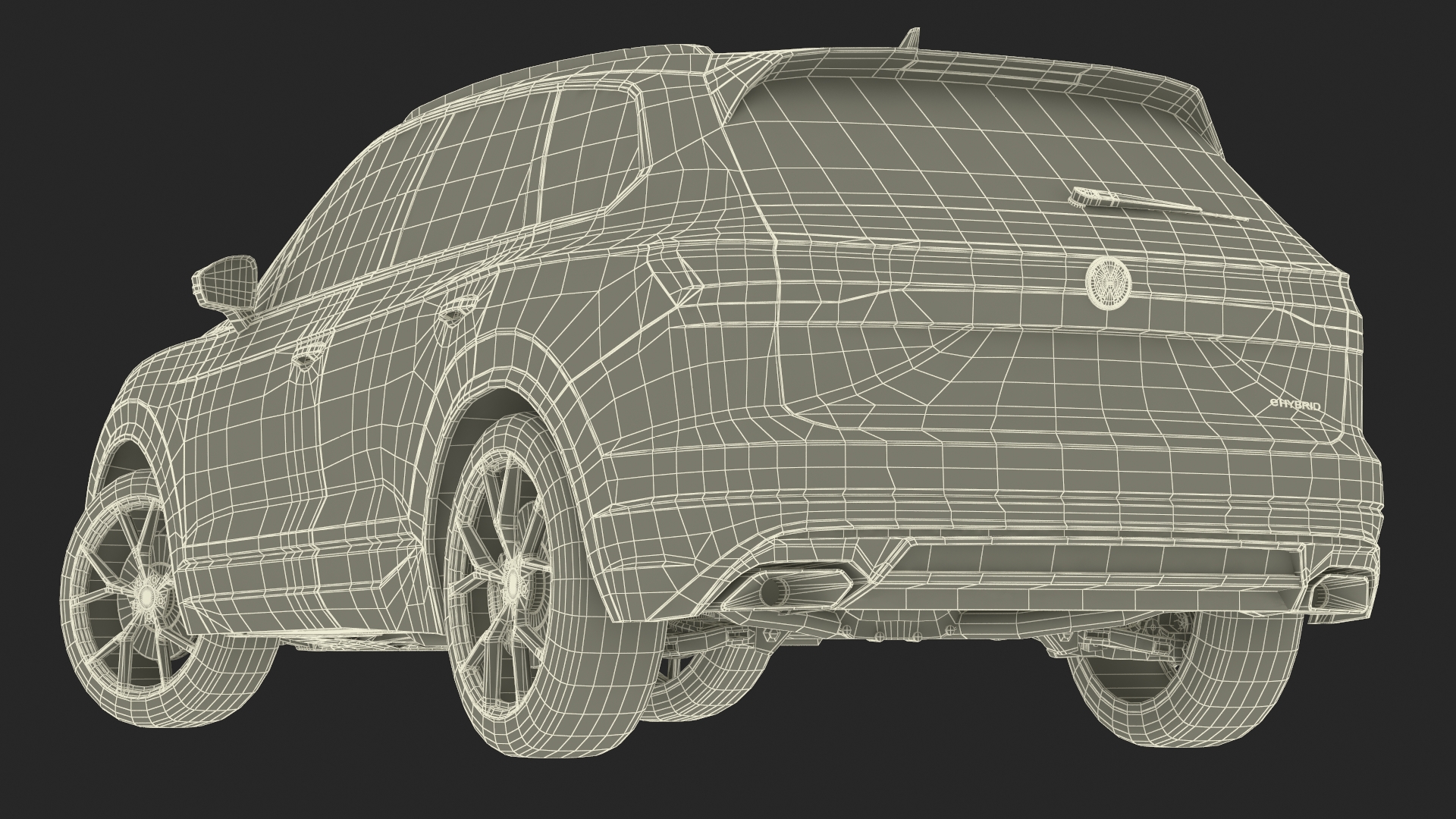 3D model Volkswagen Touareg 2024 Grey Rigged