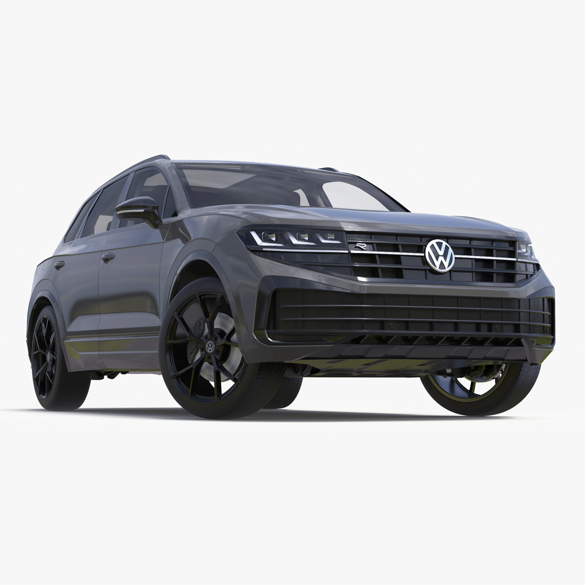 3D model Volkswagen Touareg 2024 Grey Rigged
