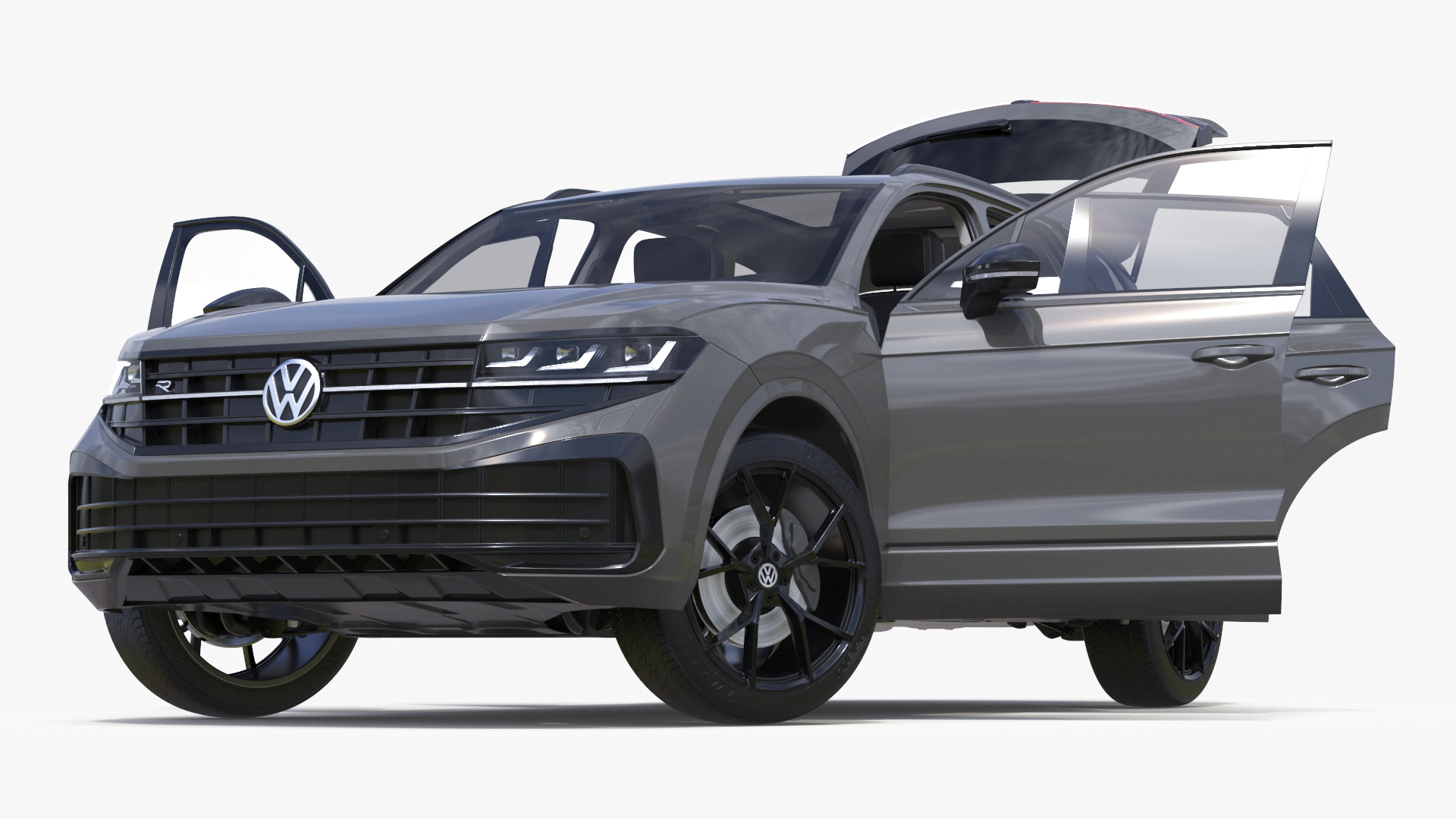3D model Volkswagen Touareg 2024 Grey Rigged