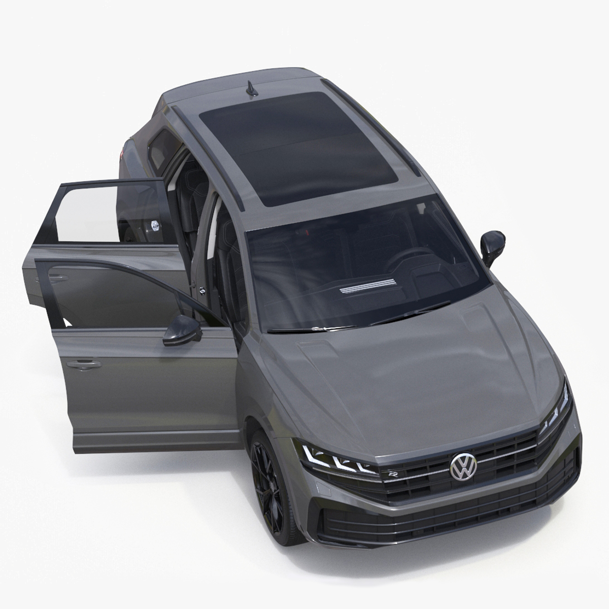 3D model Volkswagen Touareg 2024 Grey Rigged