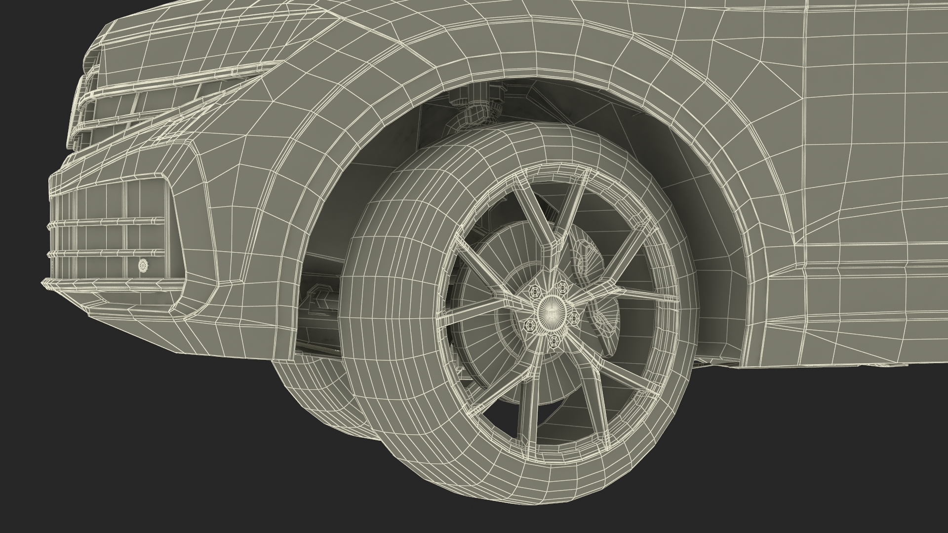 3D model Volkswagen Touareg 2024 Grey Rigged