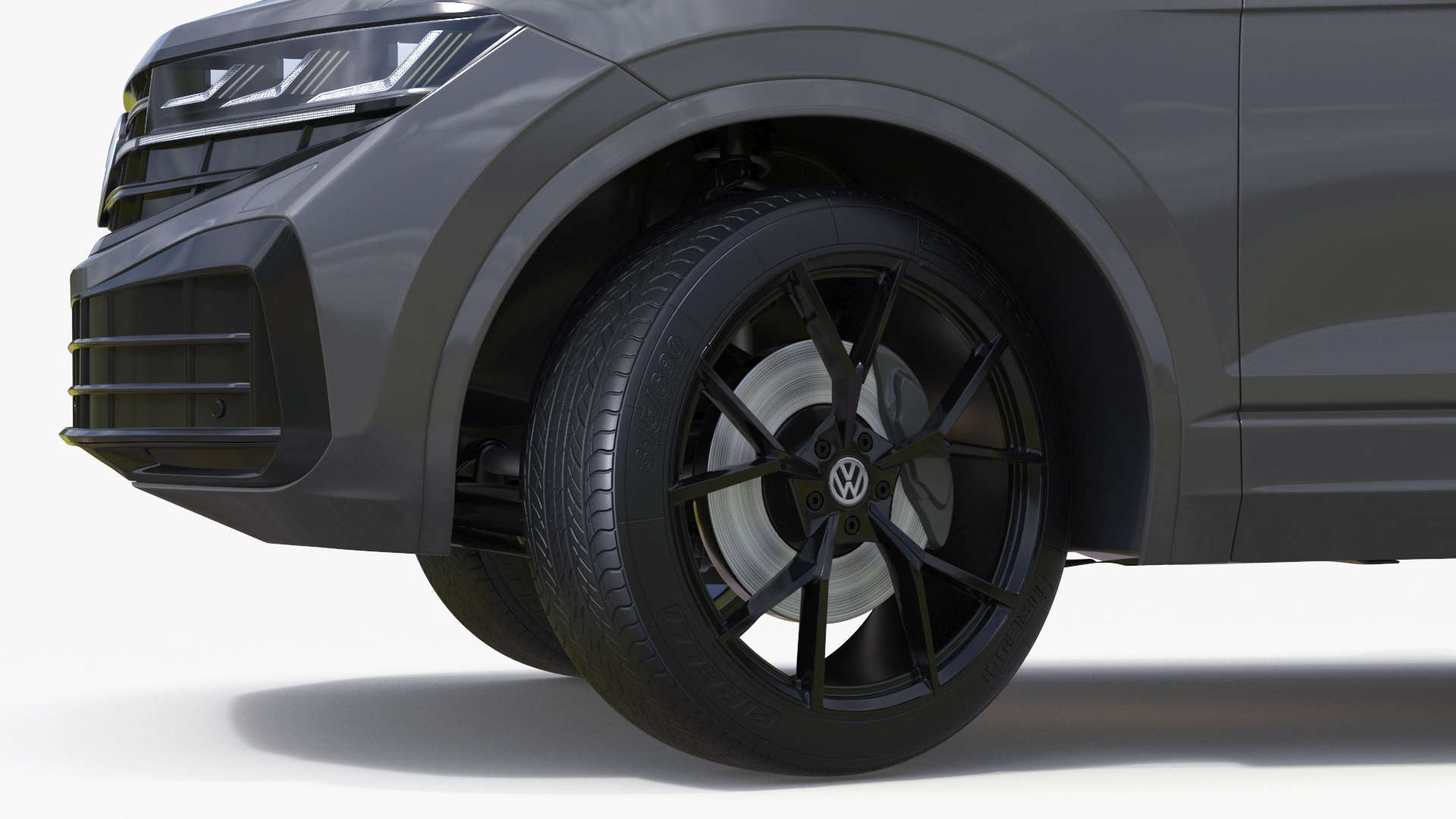 3D model Volkswagen Touareg 2024 Grey Rigged