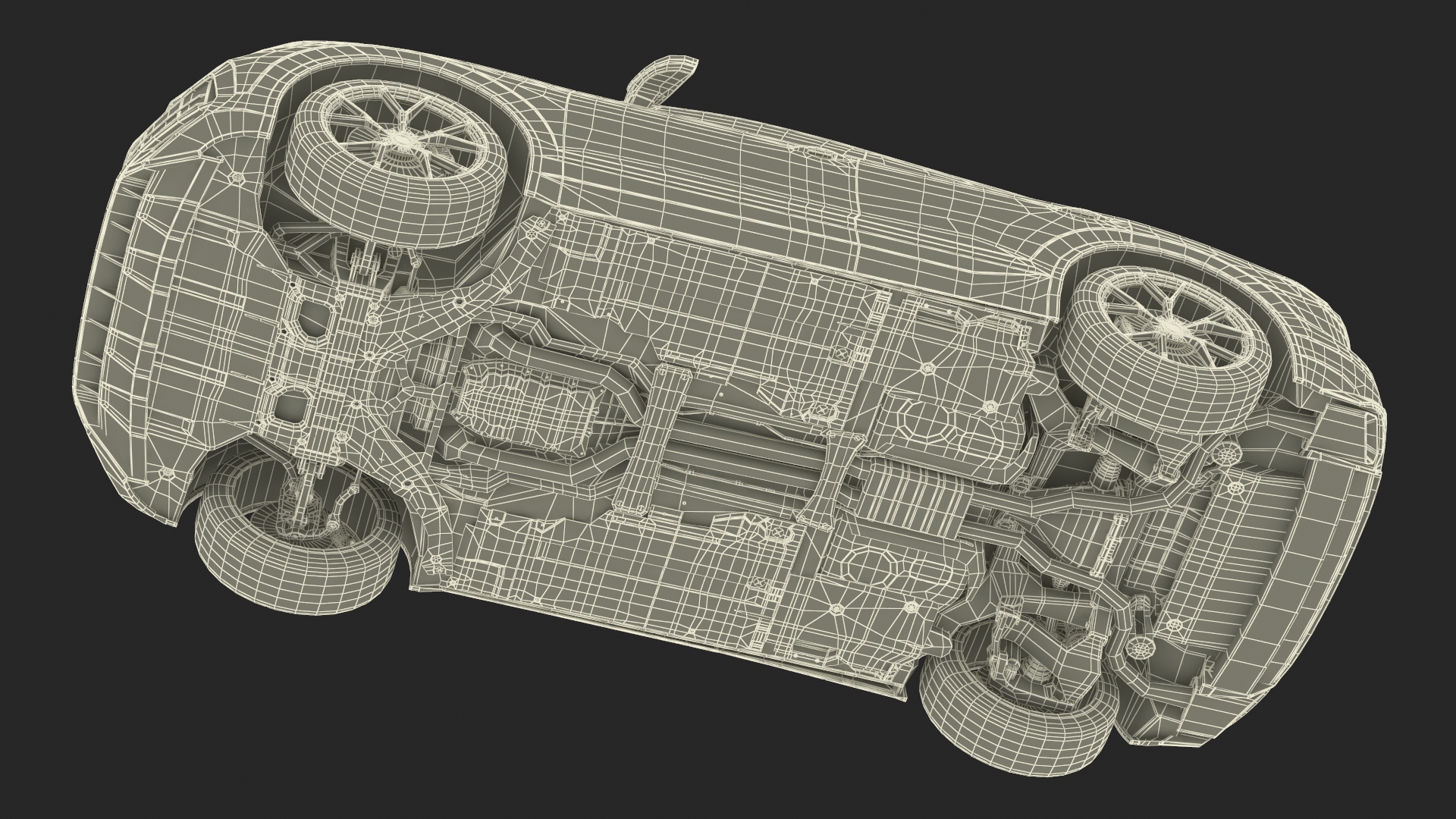 3D model Volkswagen Touareg 2024 Grey Rigged