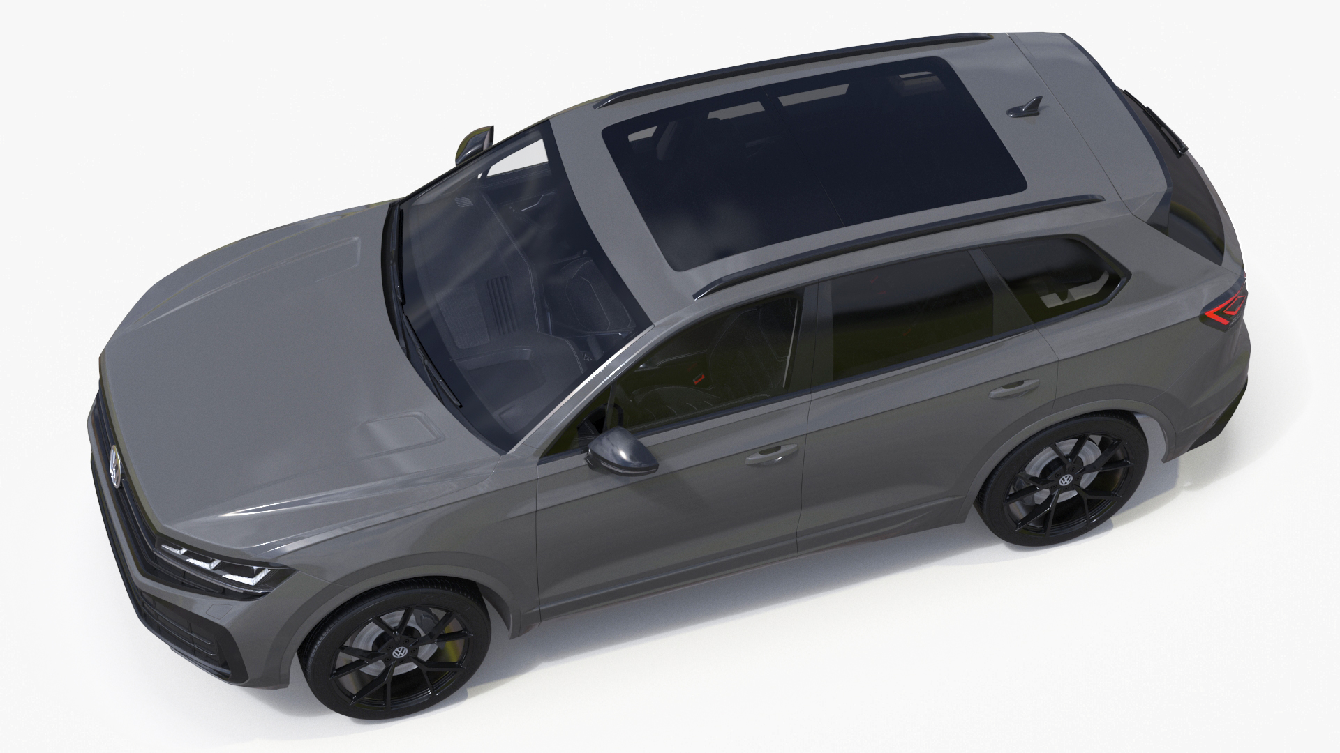 3D model Volkswagen Touareg 2024 Grey Rigged