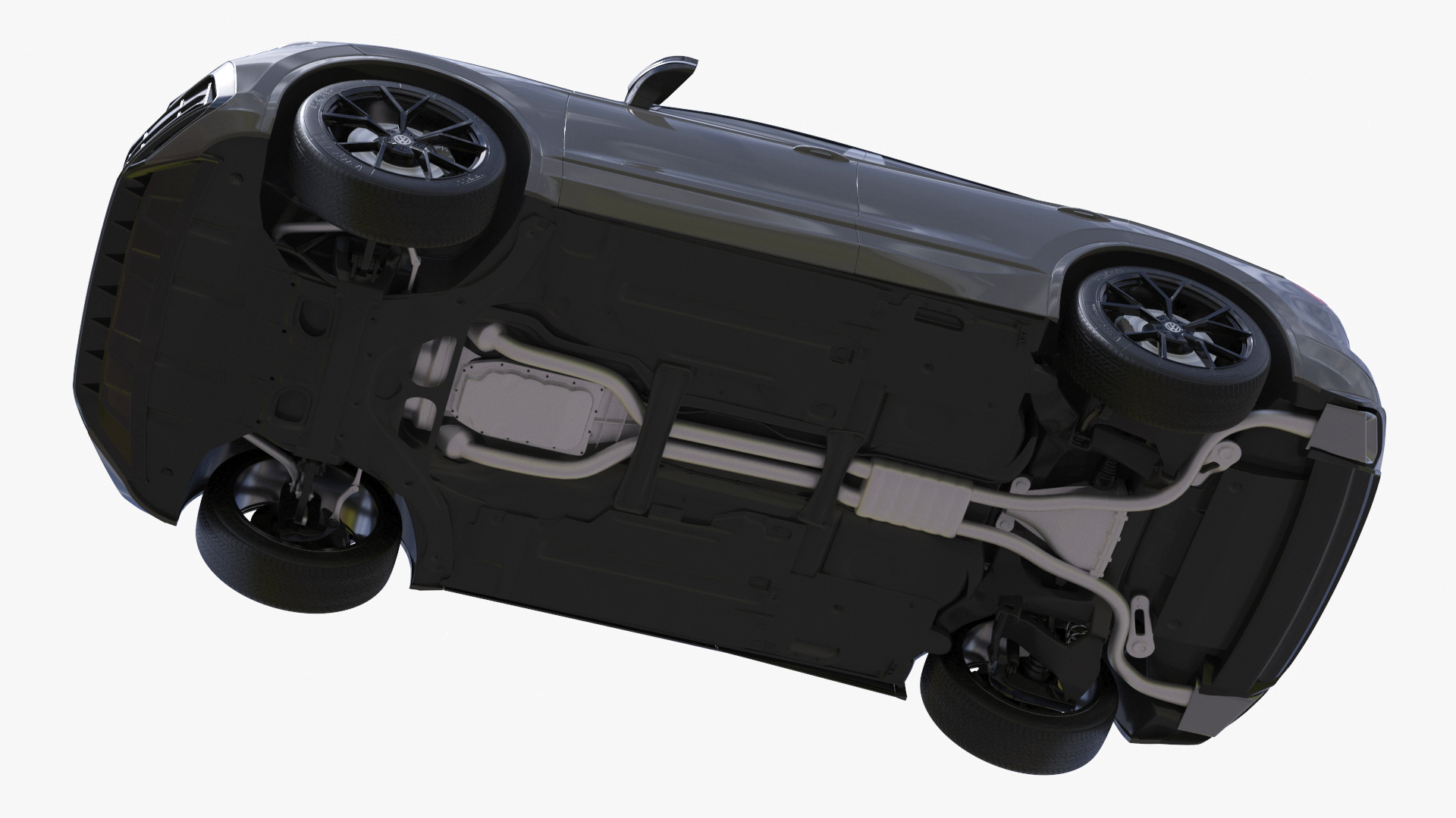 3D model Volkswagen Touareg 2024 Grey Rigged