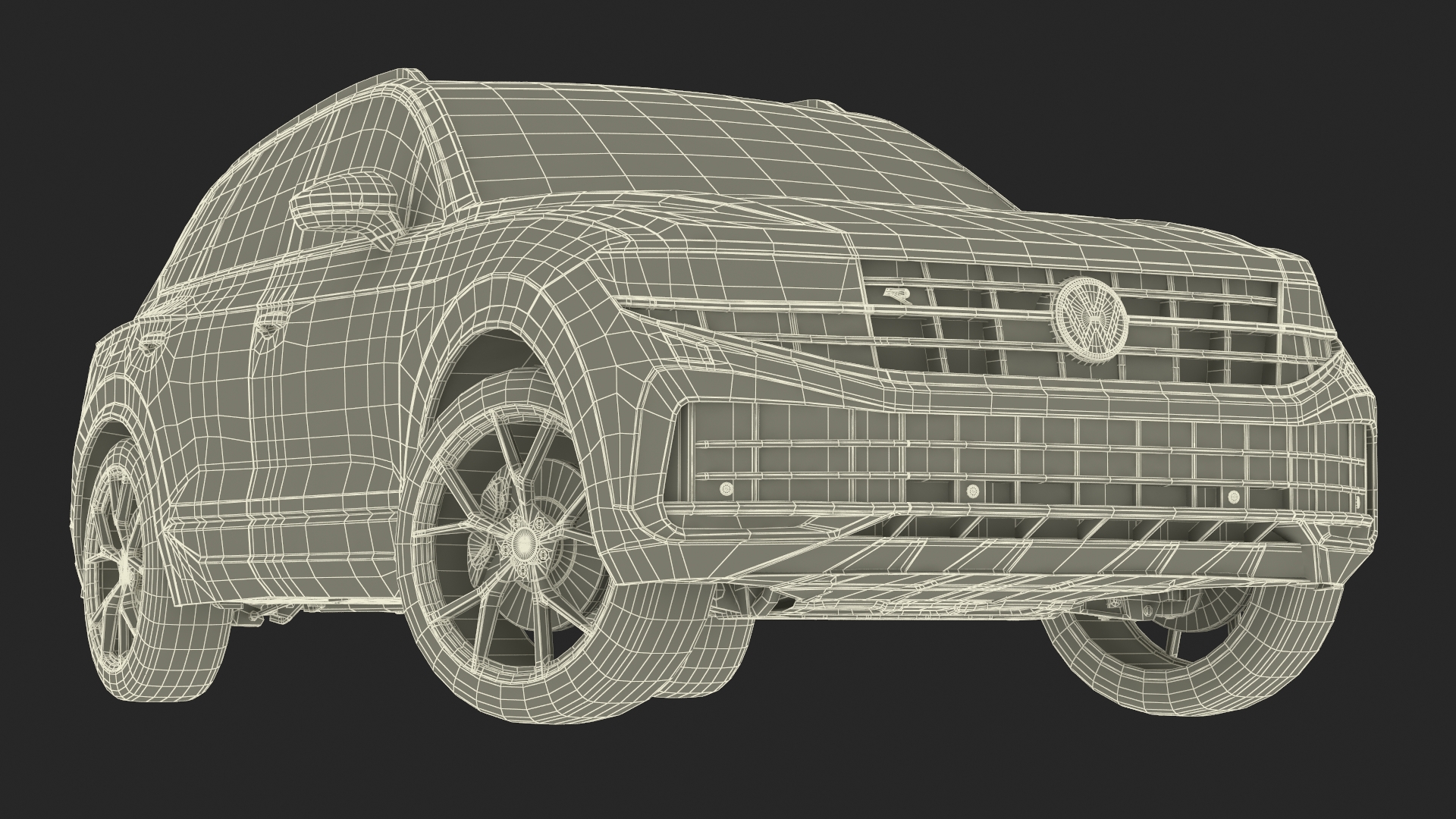 3D model Volkswagen Touareg 2024 Grey Rigged