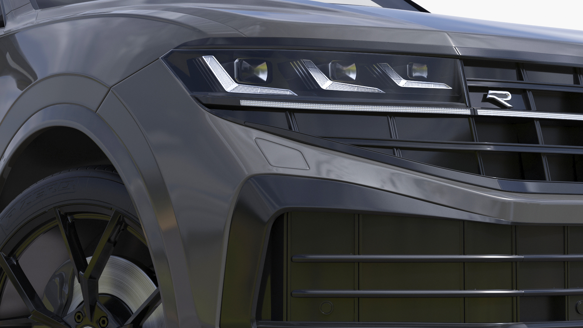 3D model Volkswagen Touareg 2024 Grey Rigged