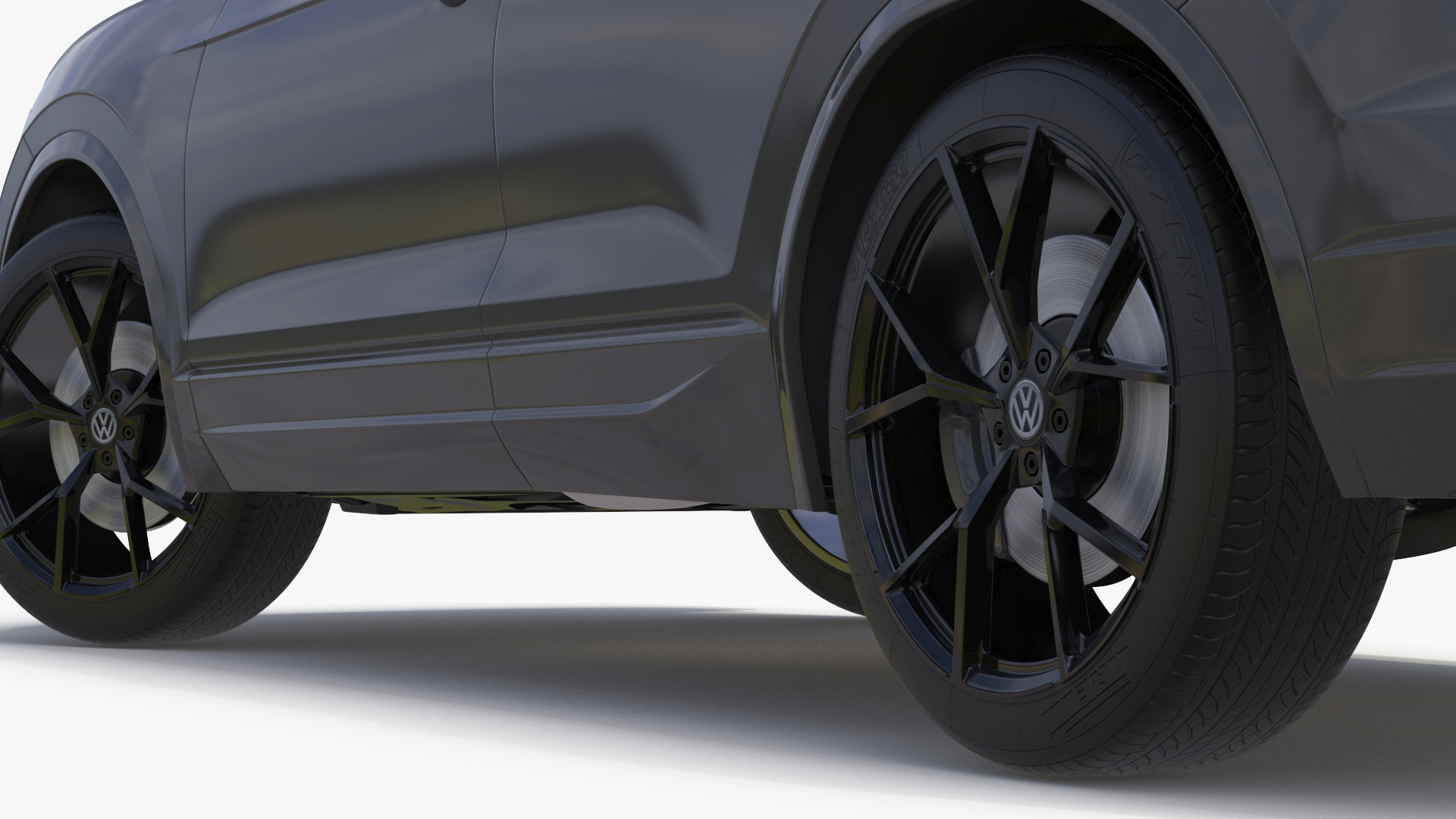 3D model Volkswagen Touareg 2024 Grey Rigged
