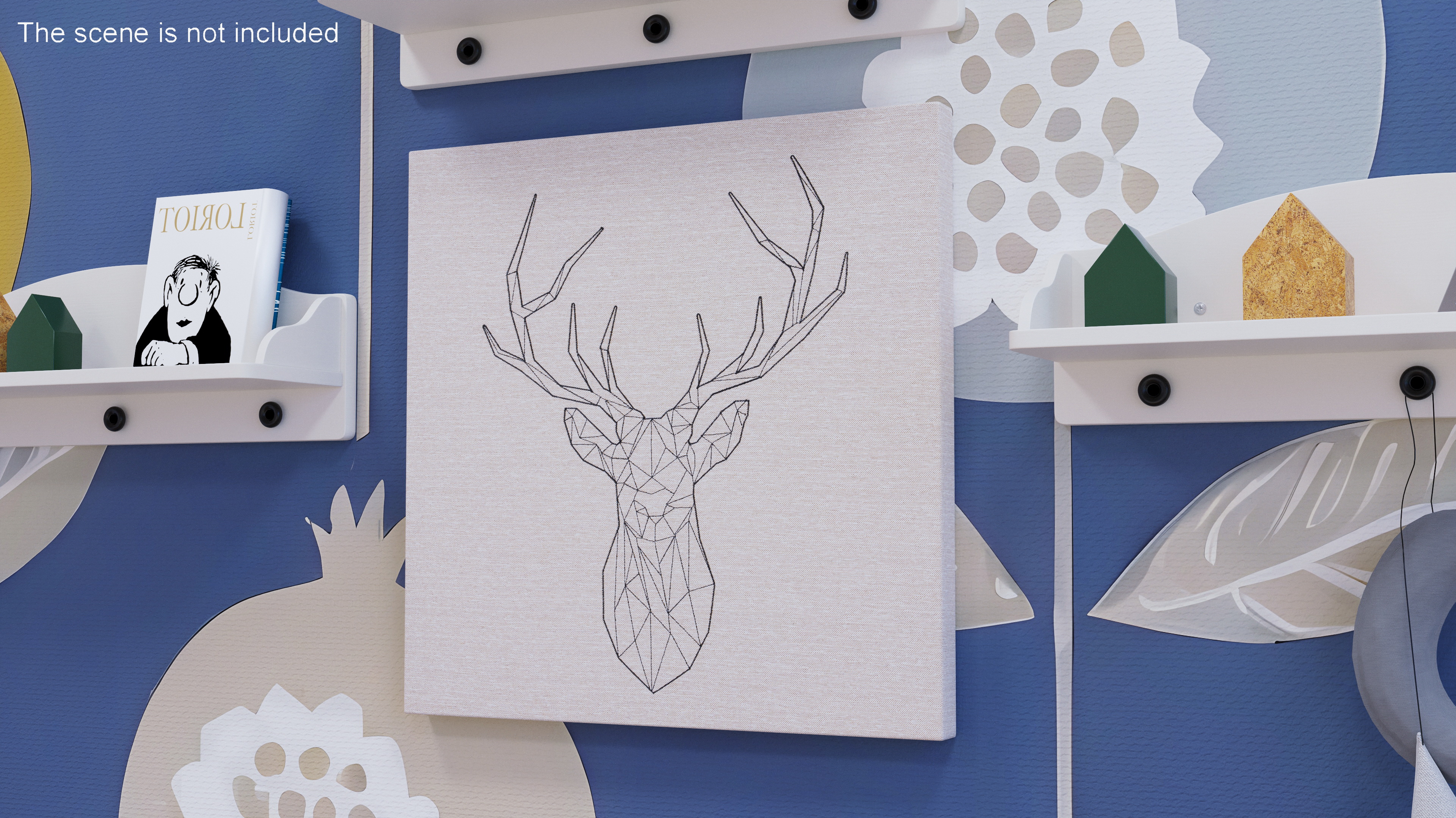 Wall Decor Picture IKEA PJATTERYD Black Deer 3D model