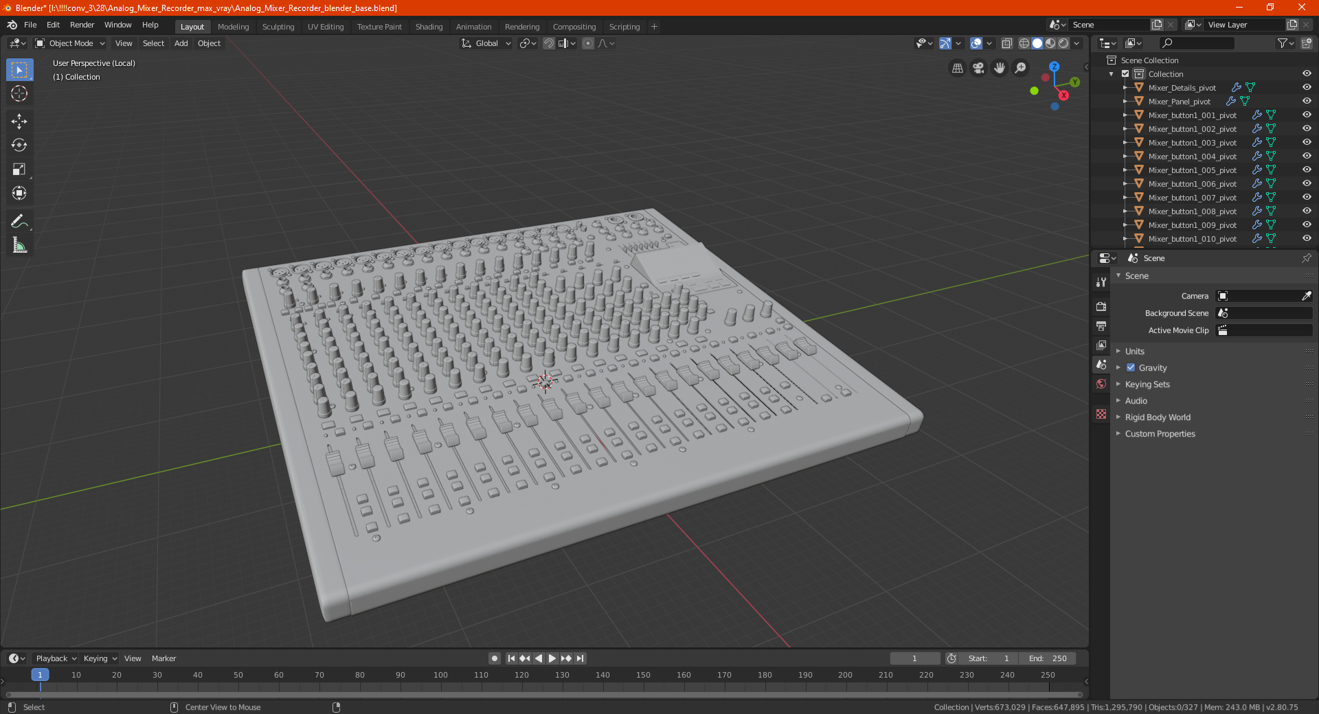 3D Analog Mixer Recorder