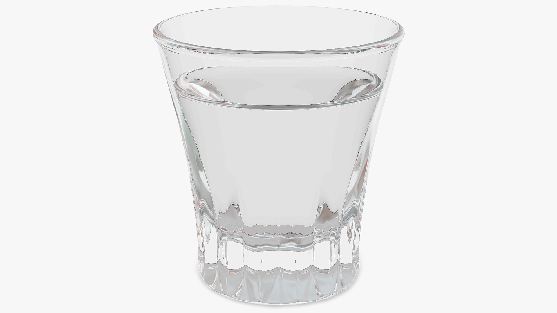 Faceted Glass of Vodka 3D