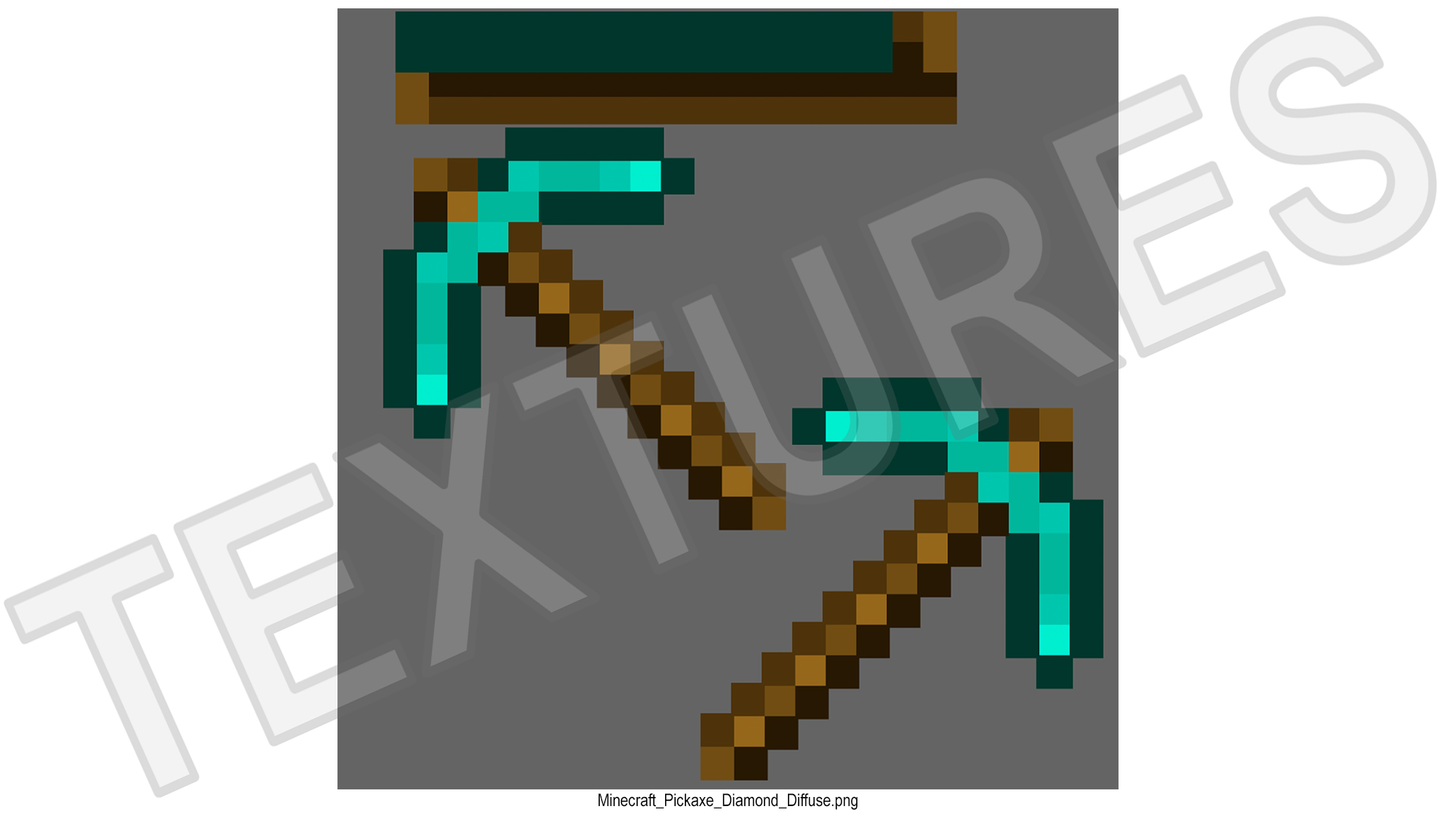 3D model Minecraft Diamond Pickaxe