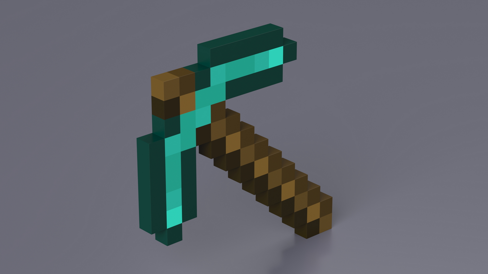 3D model Minecraft Diamond Pickaxe