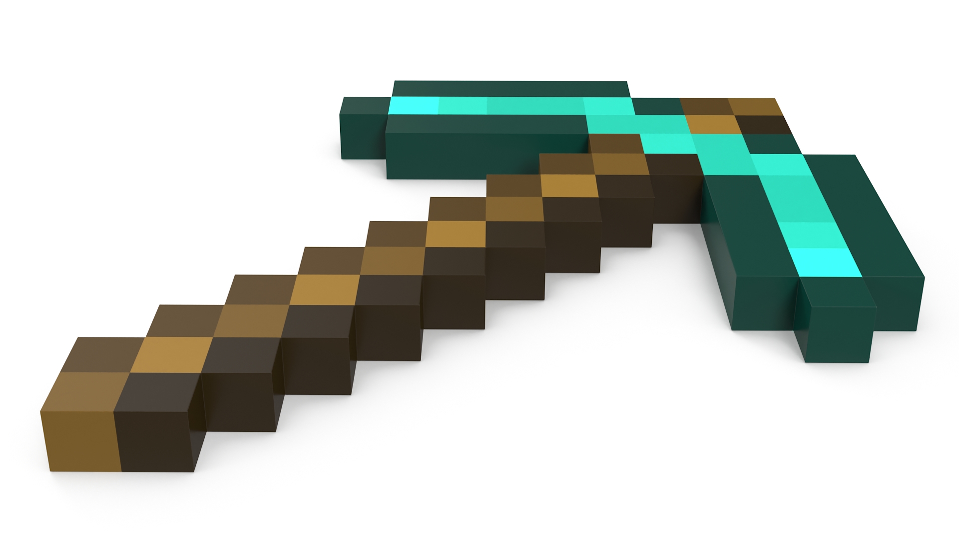 3D model Minecraft Diamond Pickaxe