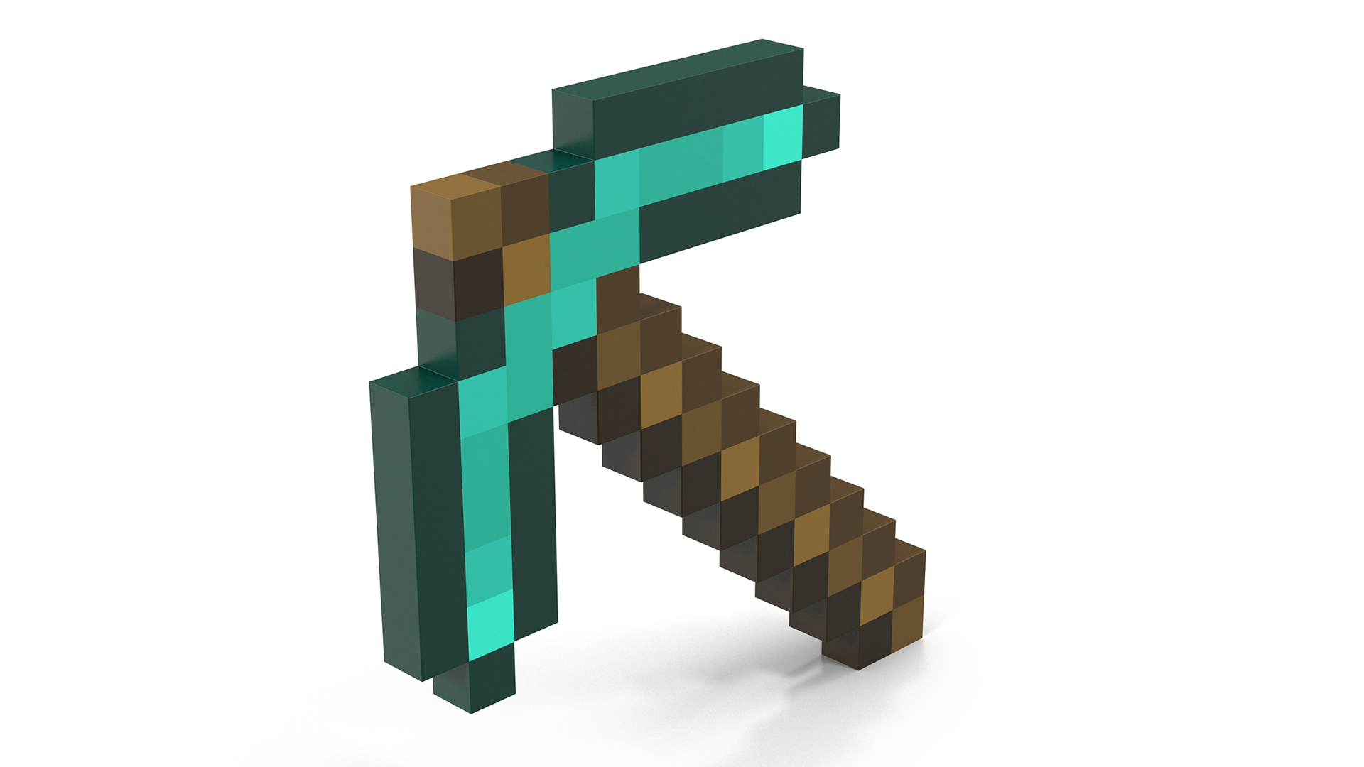 3D model Minecraft Diamond Pickaxe