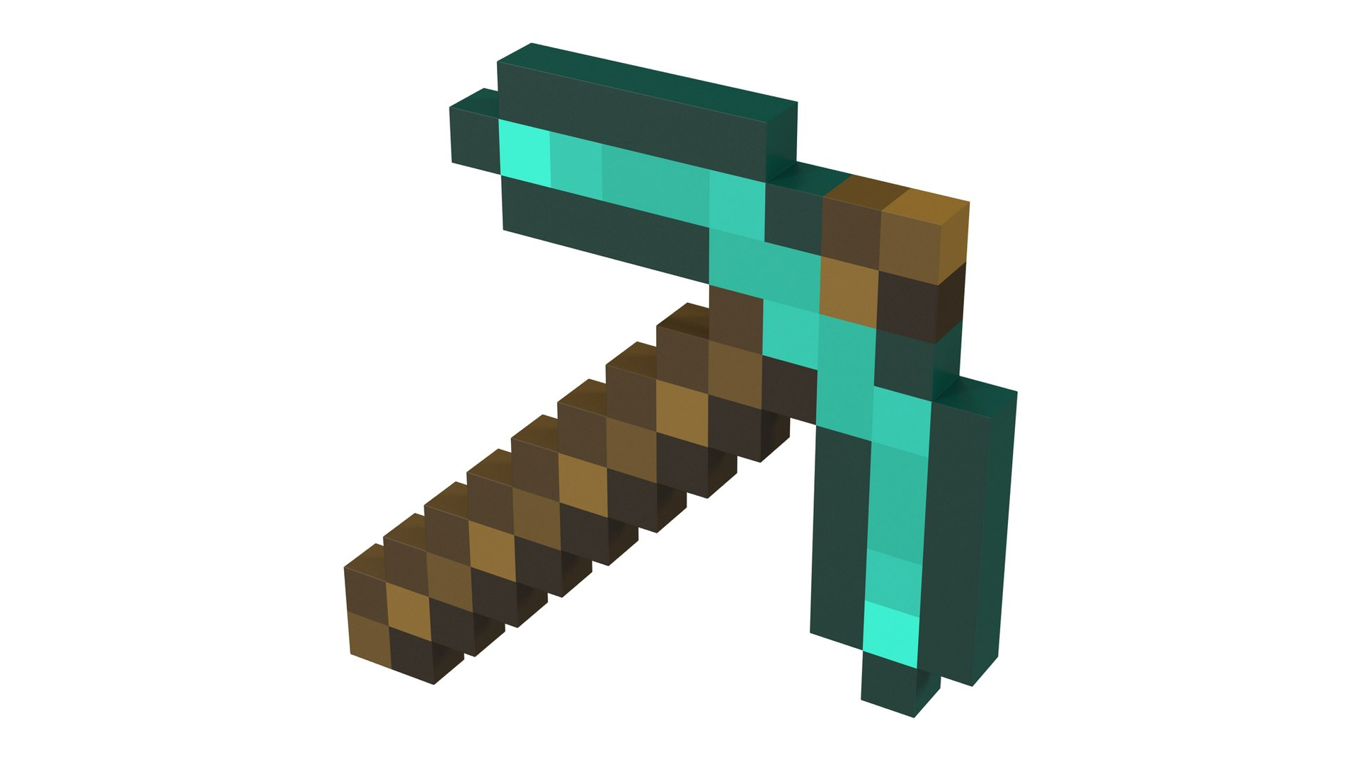 3D model Minecraft Diamond Pickaxe