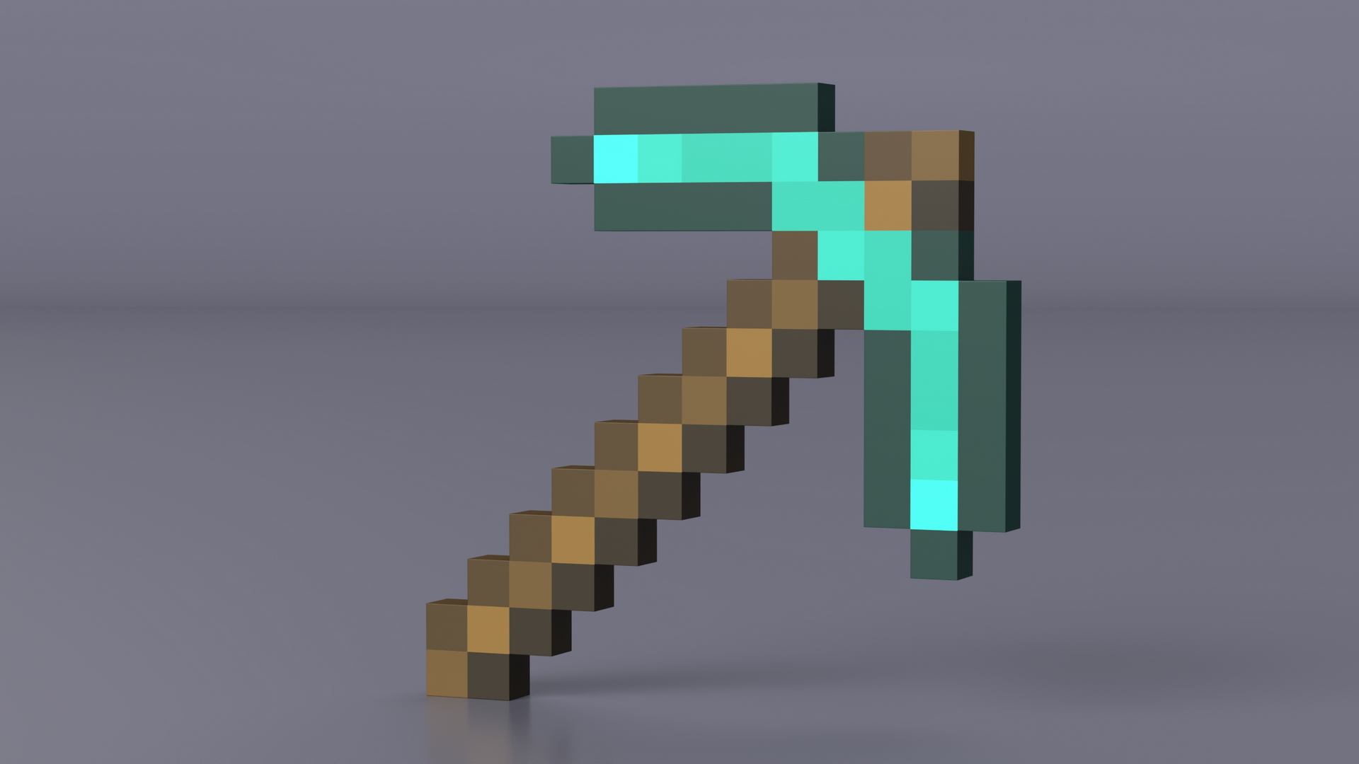 3D model Minecraft Diamond Pickaxe