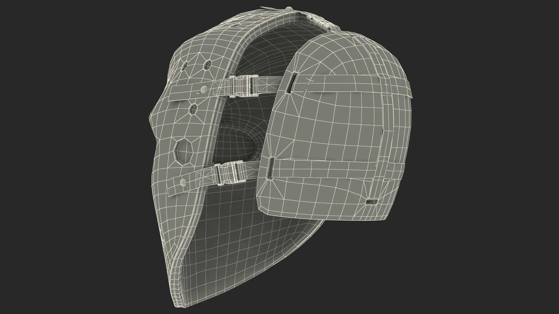 Hockey Goalie Mask Vintage Style 3D