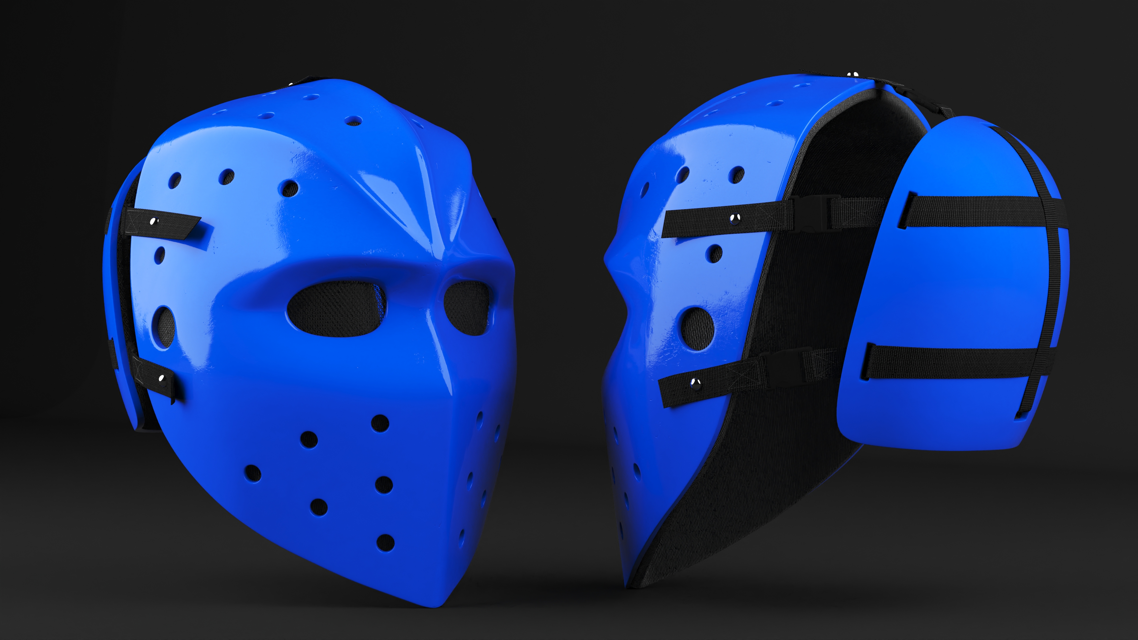 Hockey Goalie Mask Vintage Style 3D