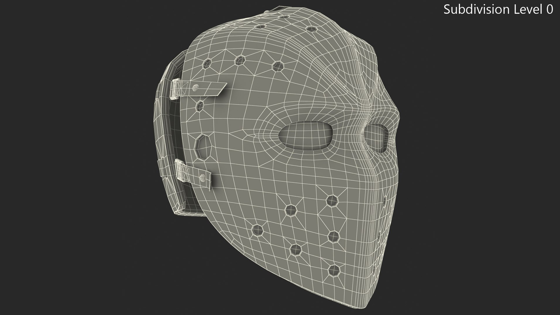 Hockey Goalie Mask Vintage Style 3D