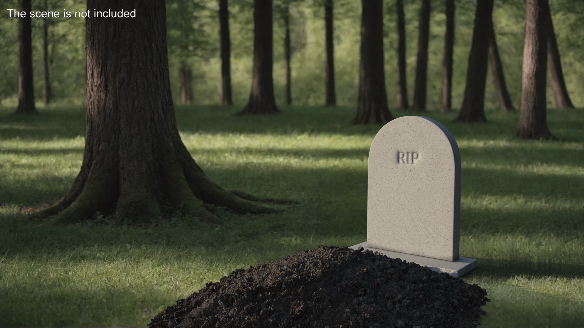 3D Granite Gravestone Headstone model