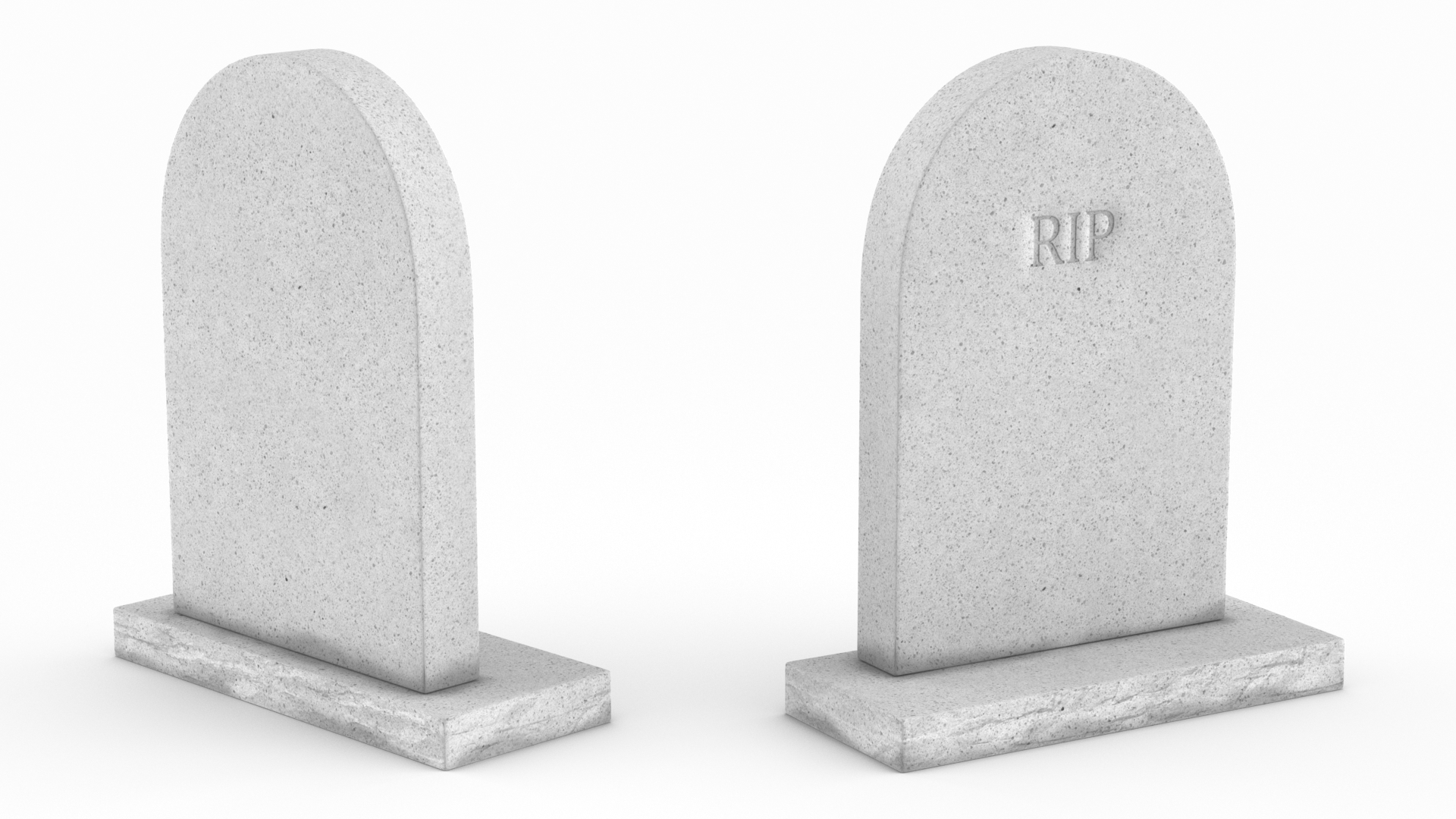 3D Granite Gravestone Headstone model
