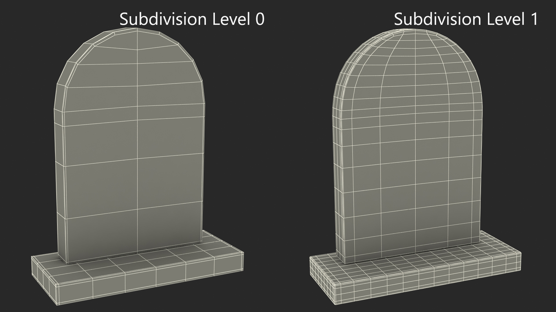 3D Granite Gravestone Headstone model