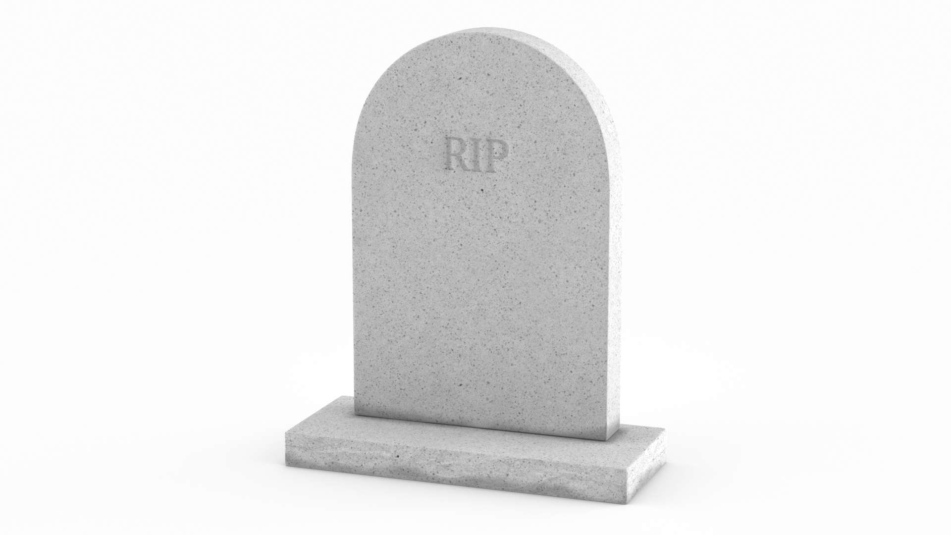 3D Granite Gravestone Headstone model