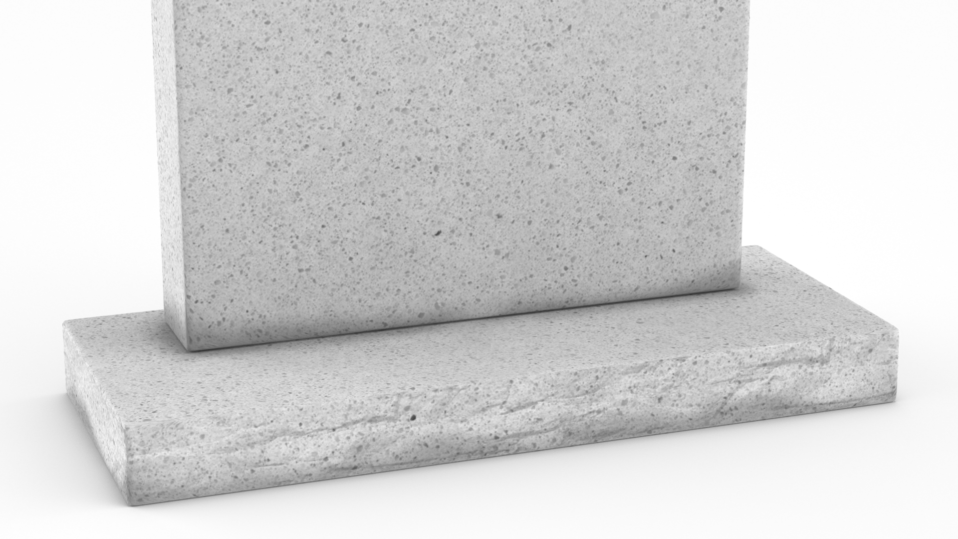 3D Granite Gravestone Headstone model