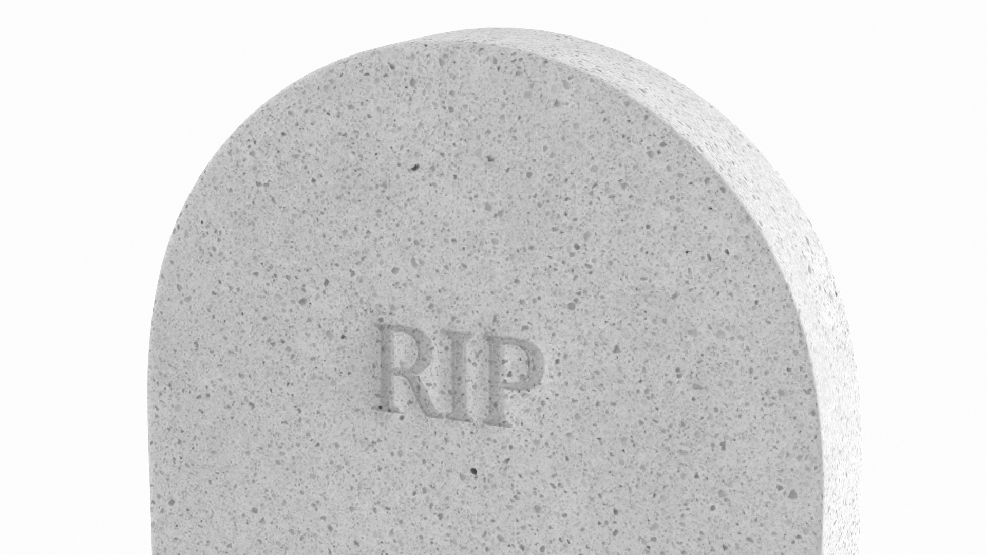3D Granite Gravestone Headstone model