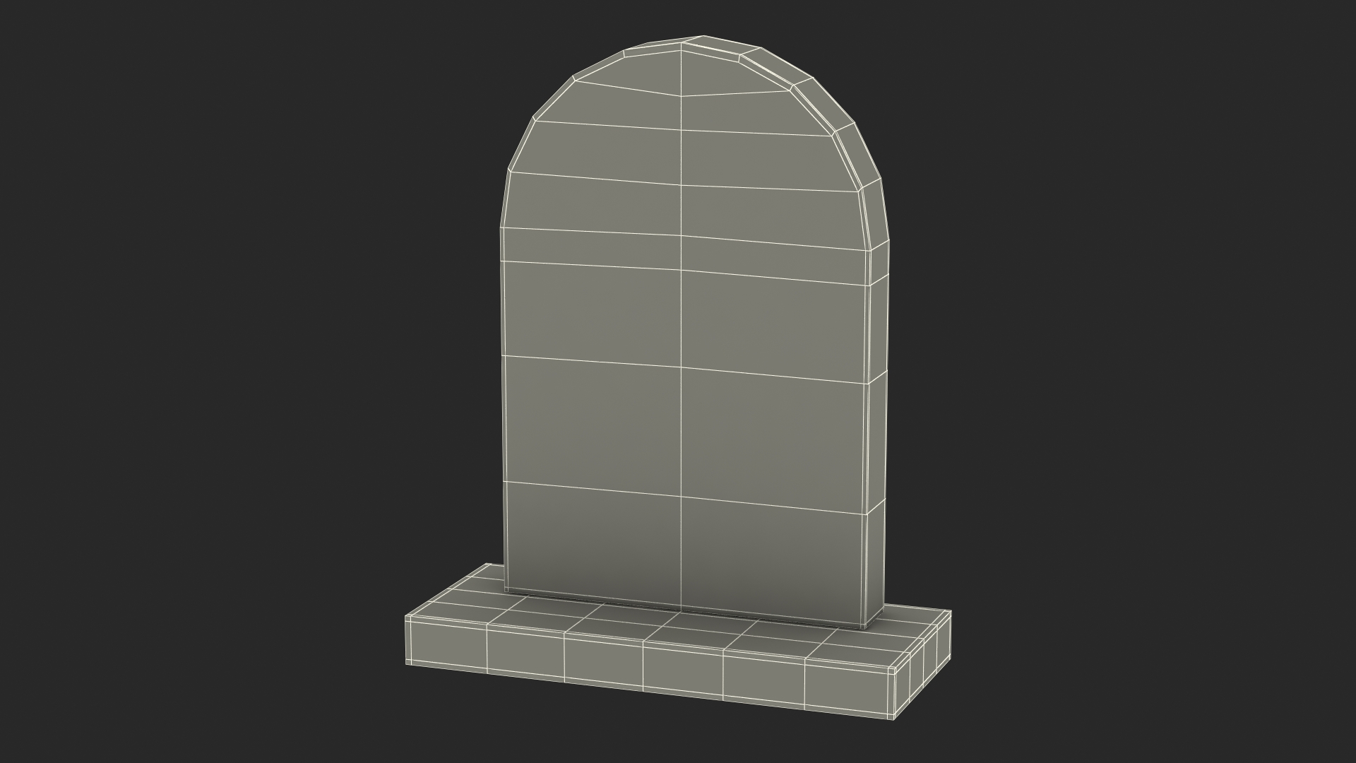 3D Granite Gravestone Headstone model