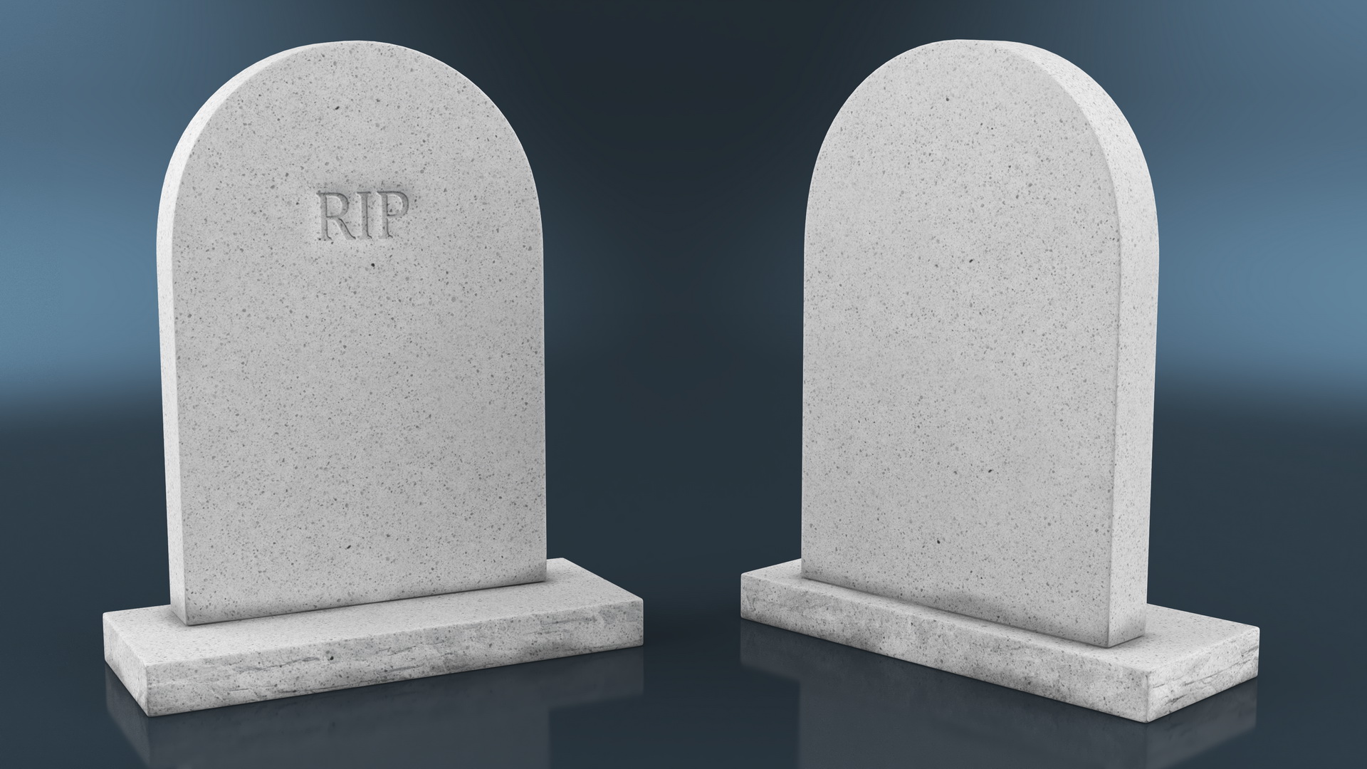 3D Granite Gravestone Headstone model