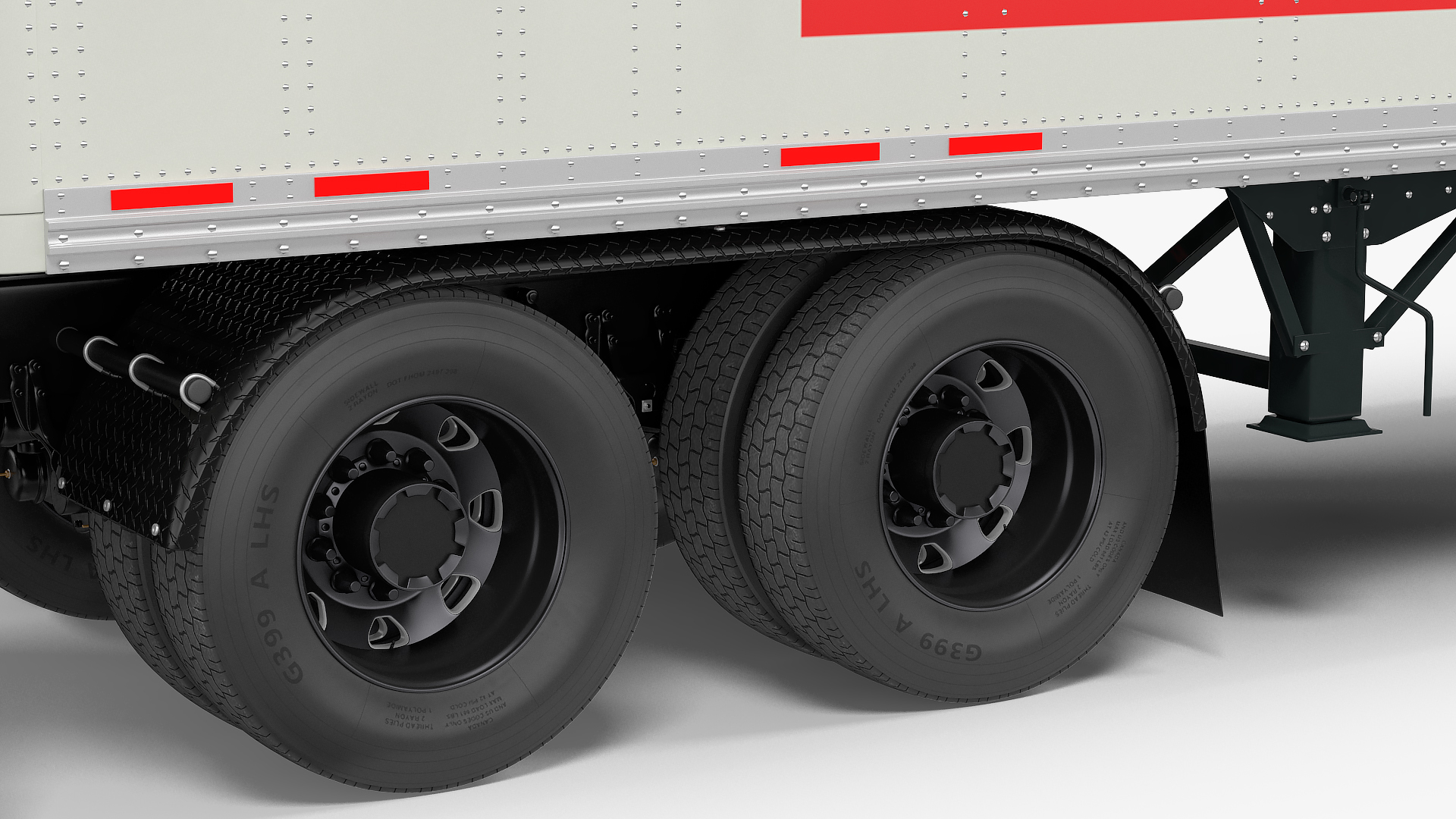 Semi Truck with Trailer Generic Simple Interior 3D