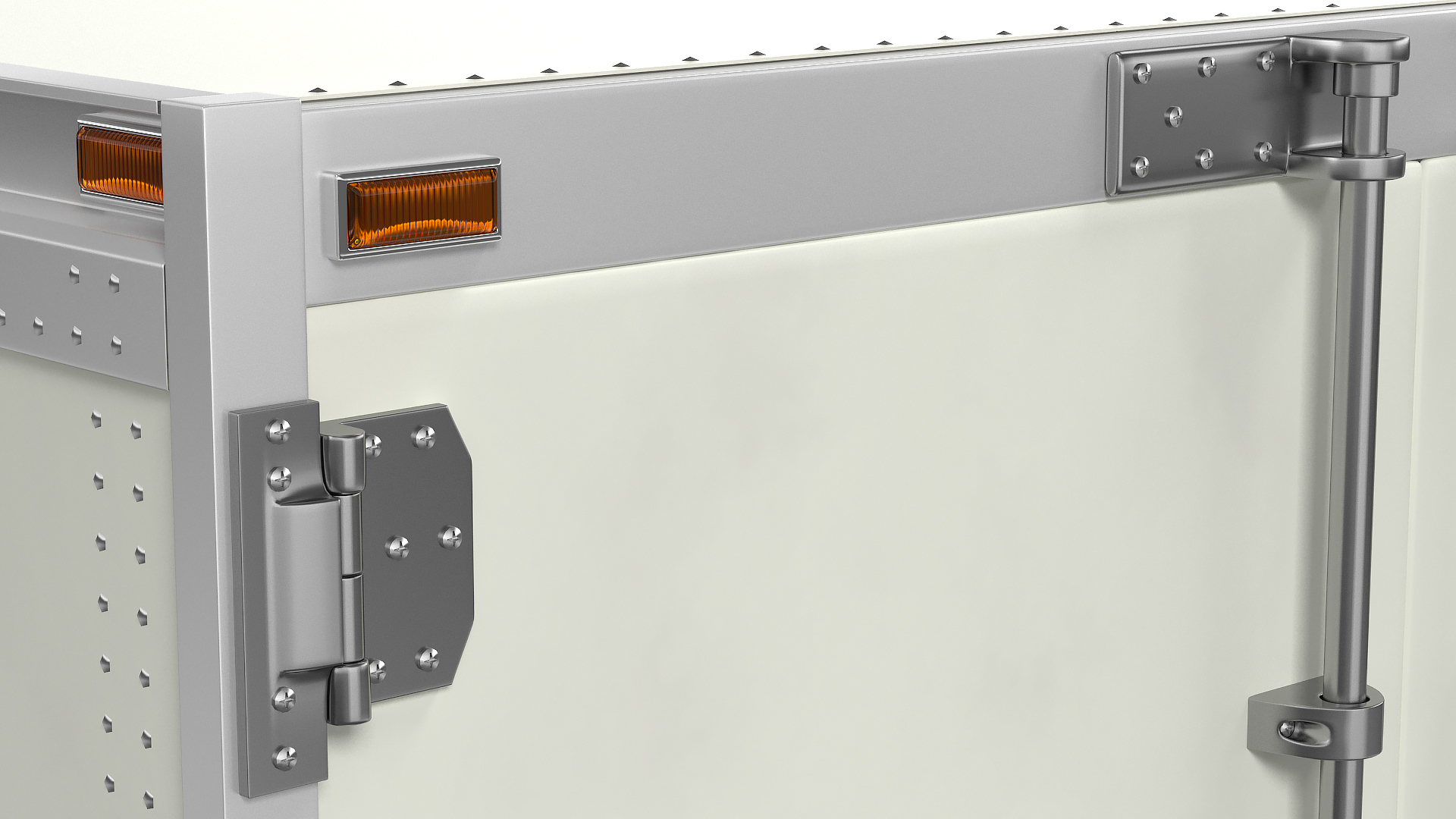 Semi Truck with Trailer Generic Simple Interior 3D