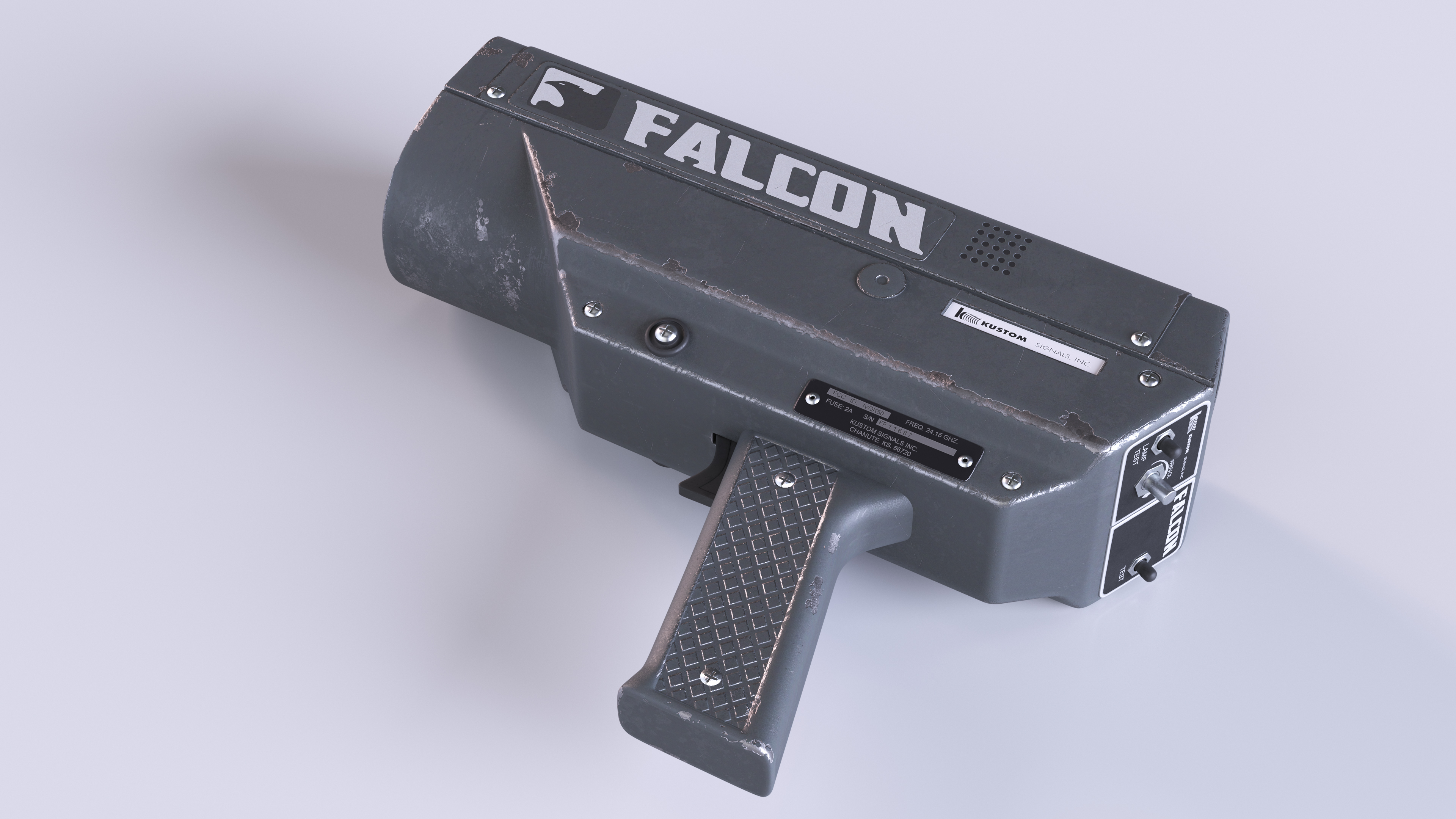 3D model Radar Speed Gun Gray