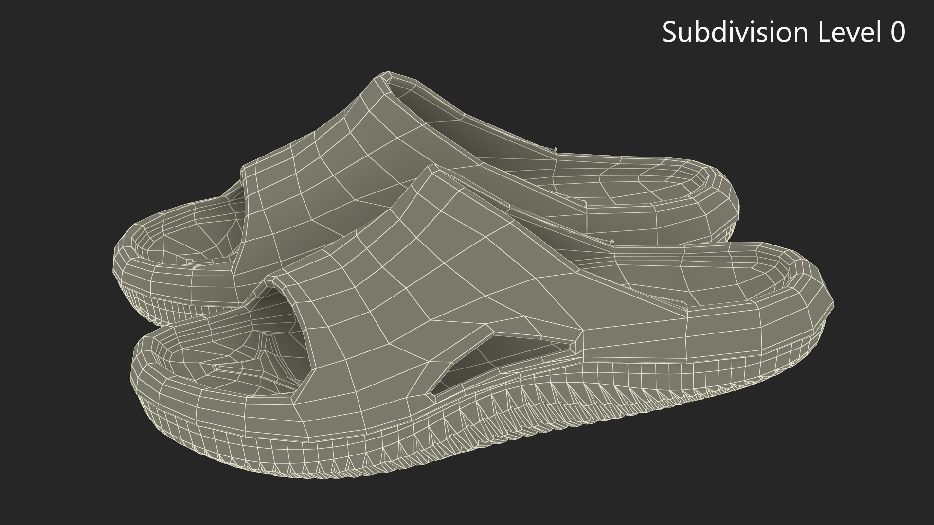 Crocs Mellow Slide Beige 3D model