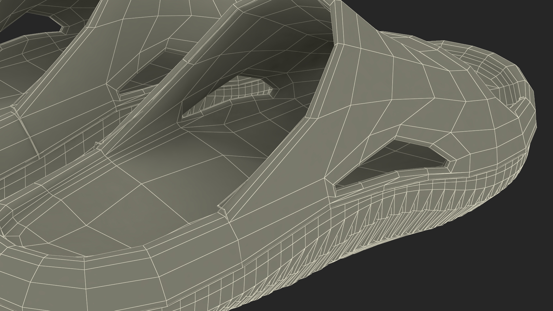 Crocs Mellow Slide Beige 3D model