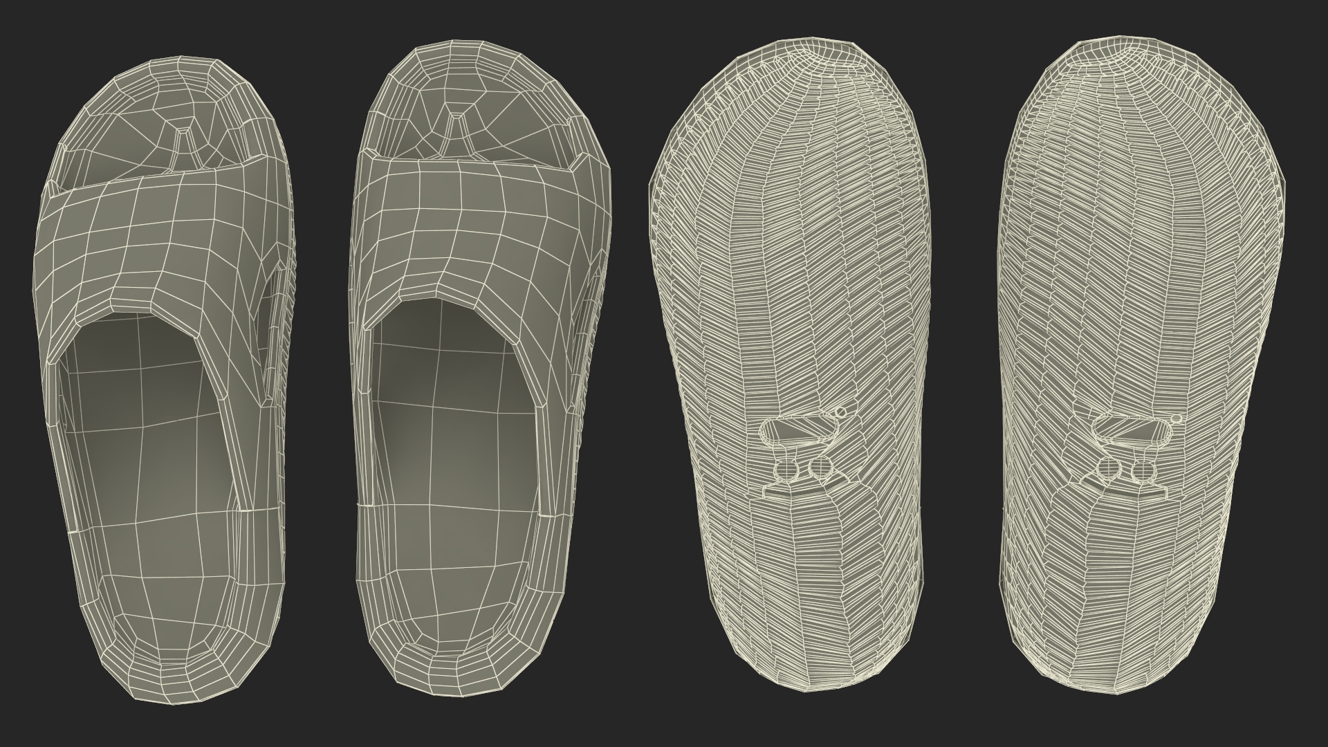 Crocs Mellow Slide Beige 3D model