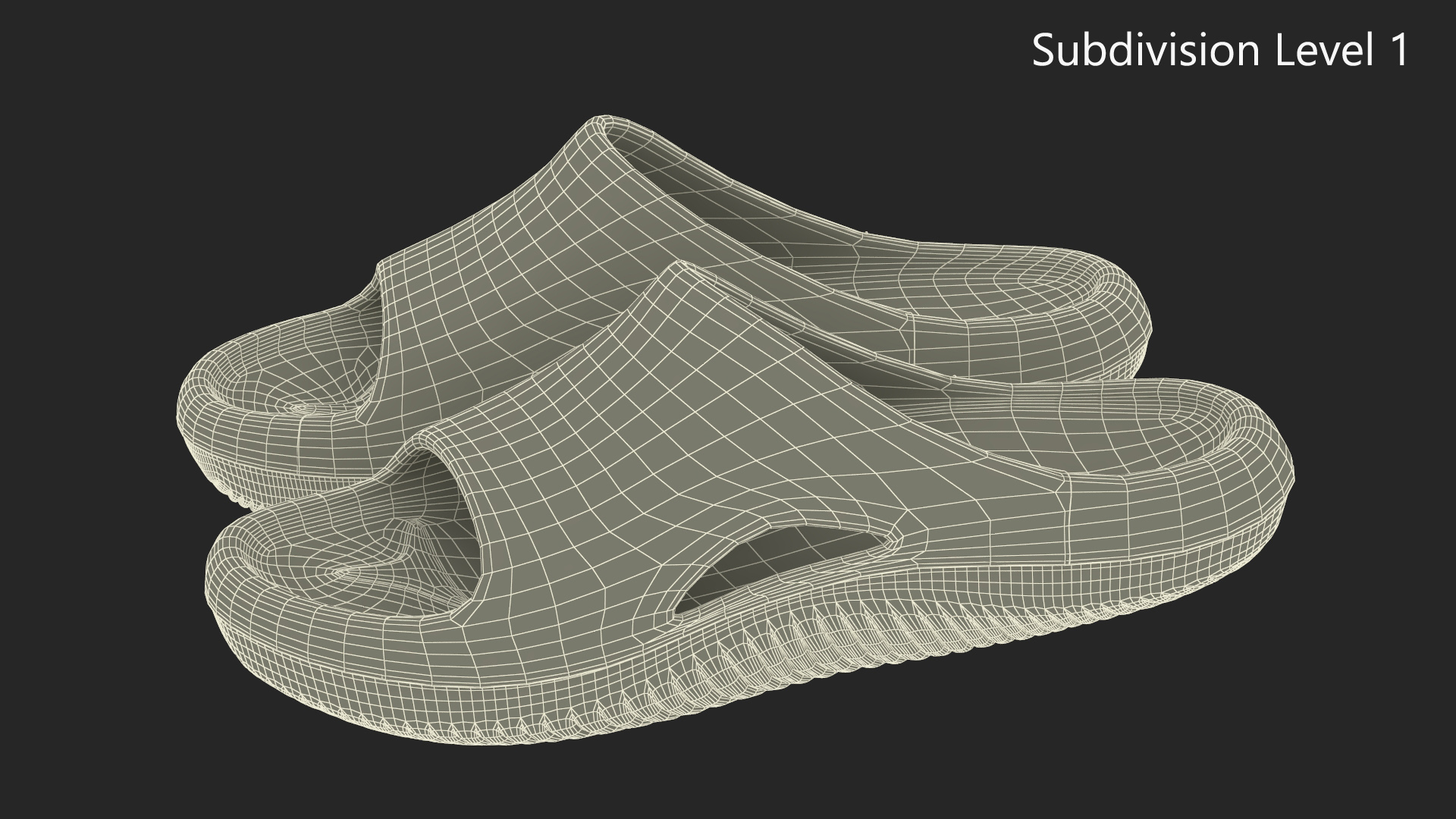 Crocs Mellow Slide Beige 3D model