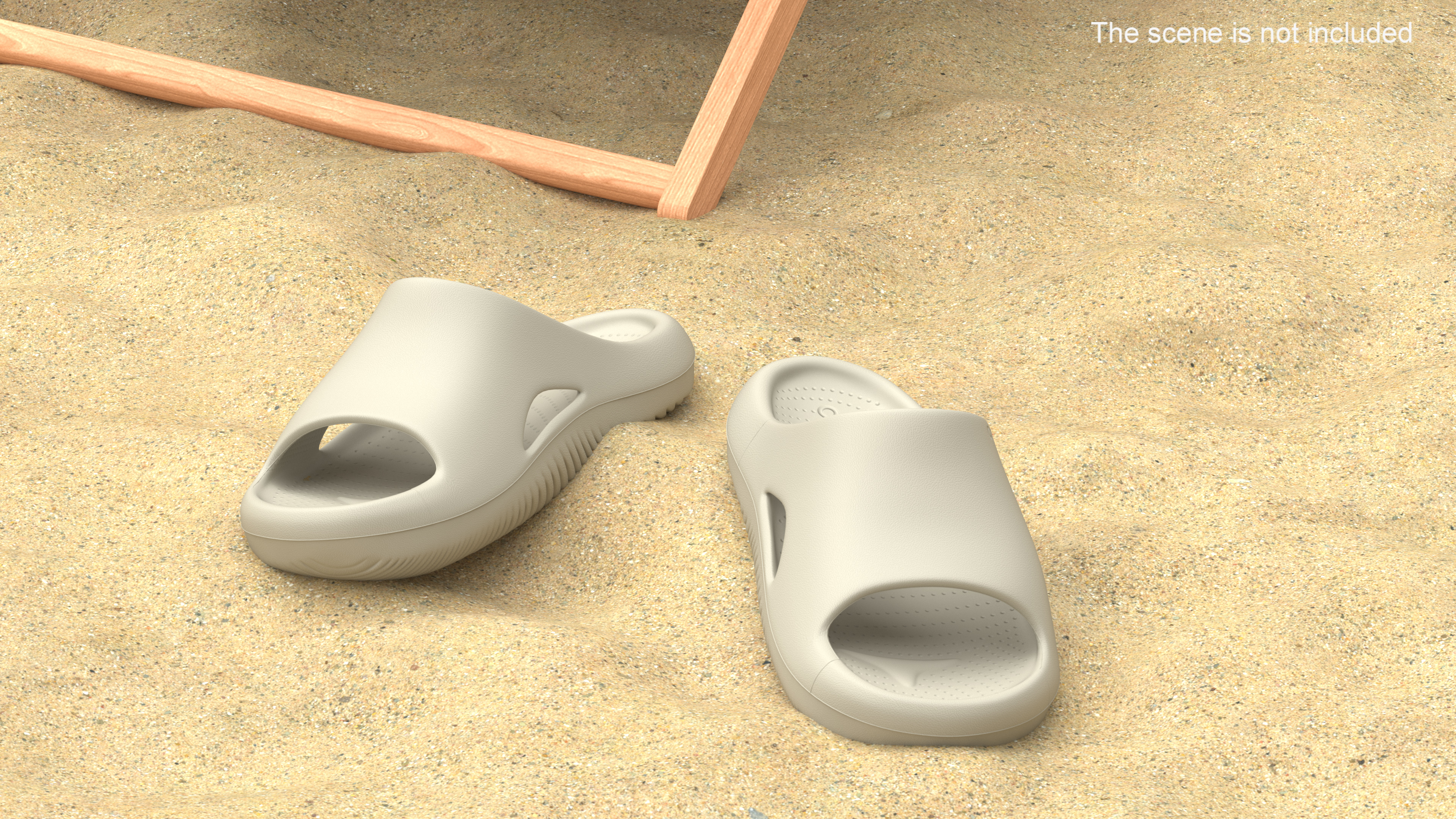 Crocs Mellow Slide Beige 3D model