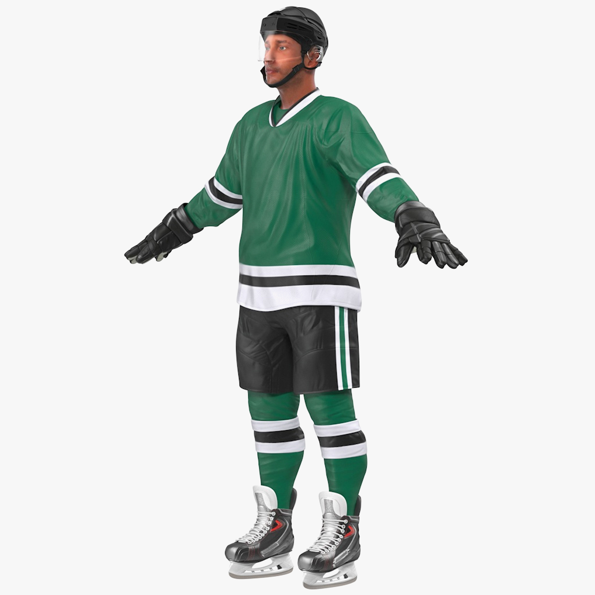 Hockey Player in Green