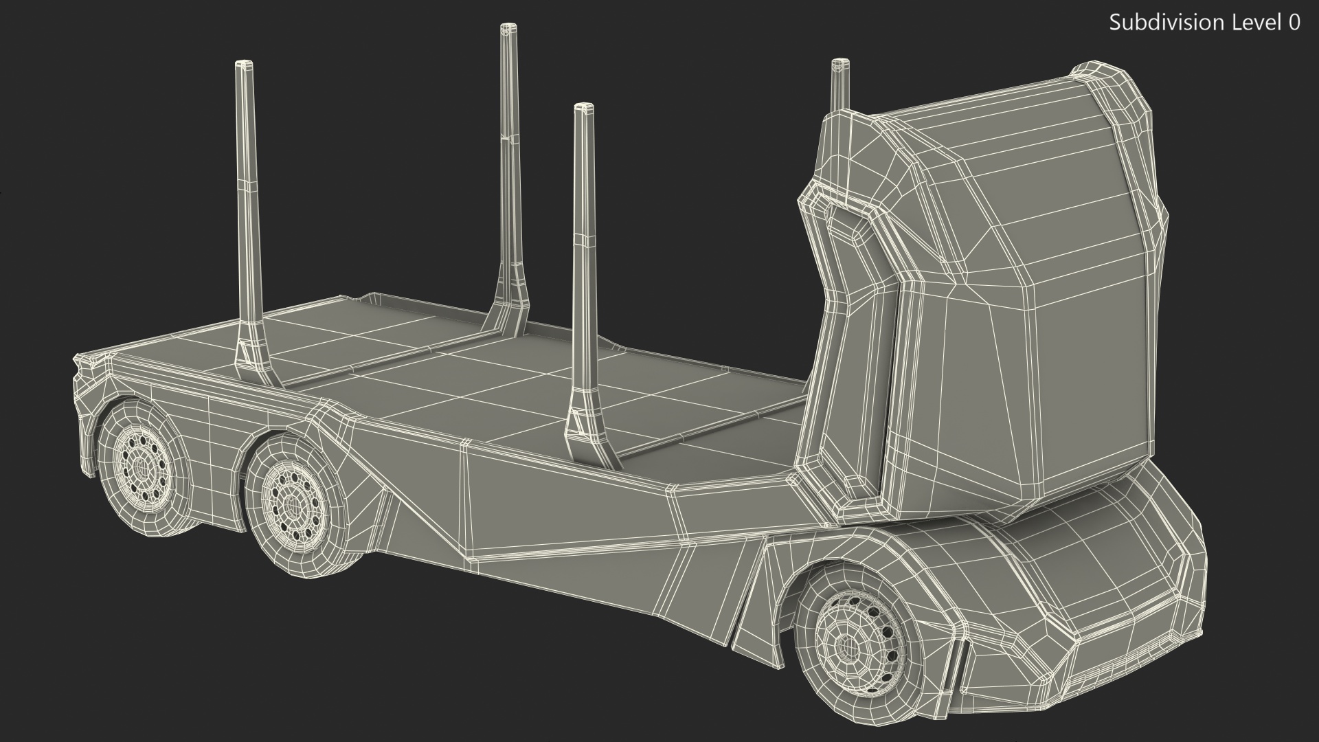 3D Autonomous Electric Logging Truck model