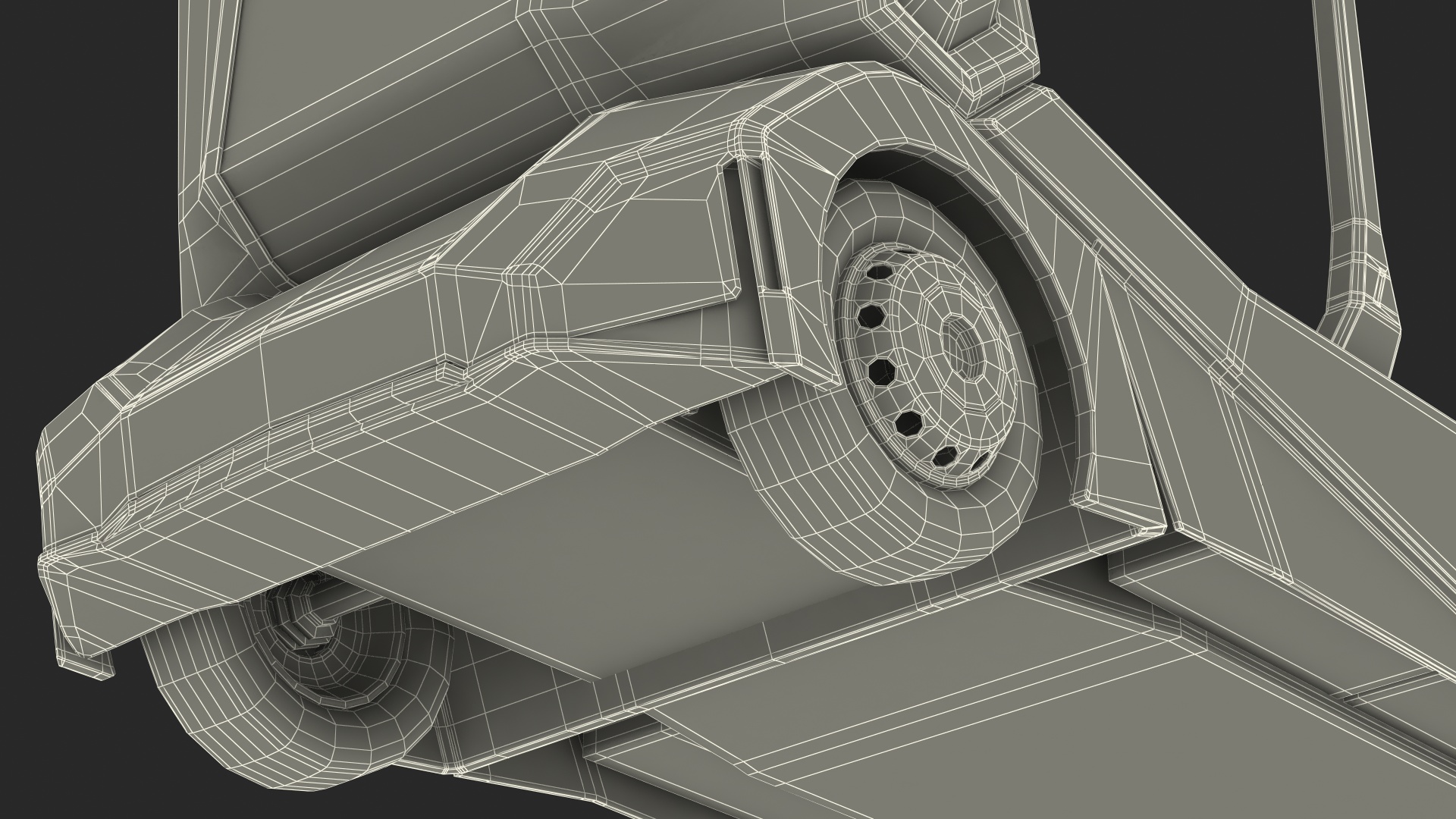 3D Autonomous Electric Logging Truck model