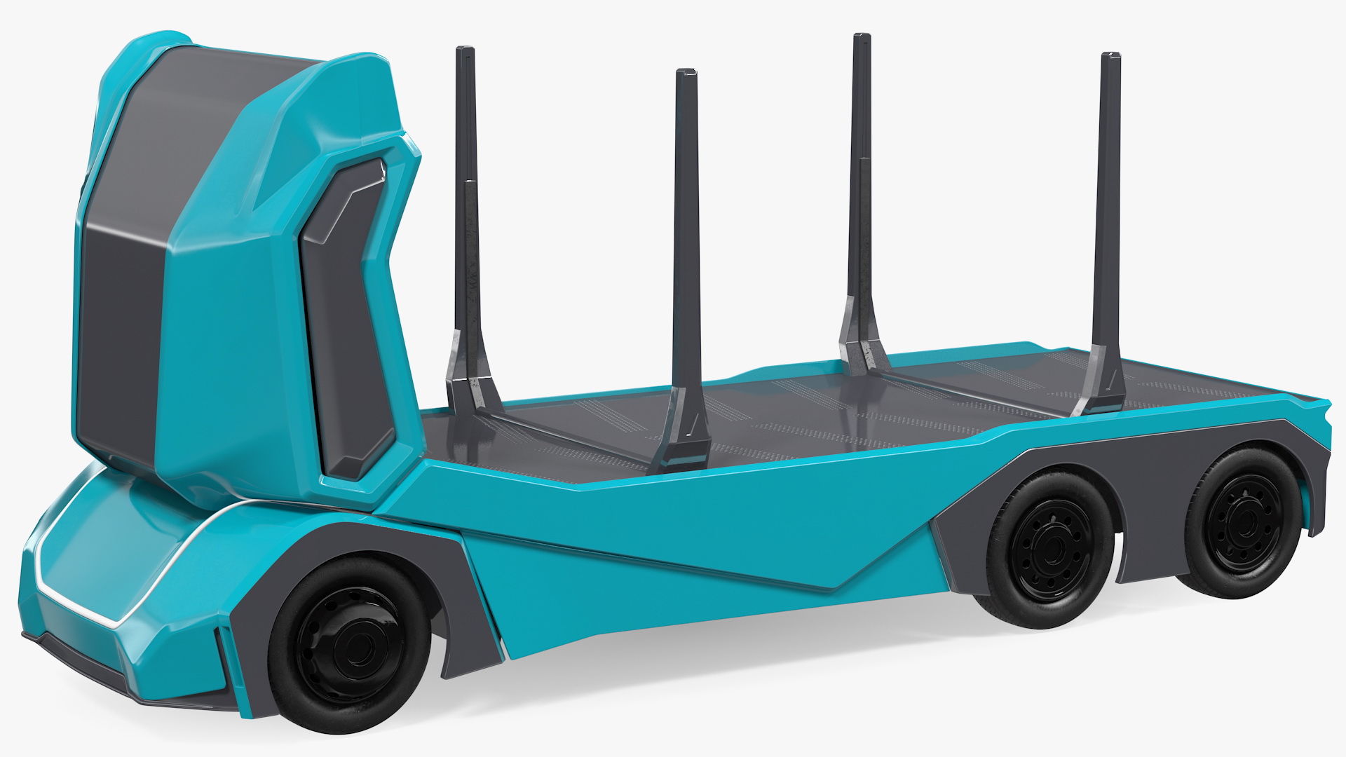 3D Autonomous Electric Logging Truck model