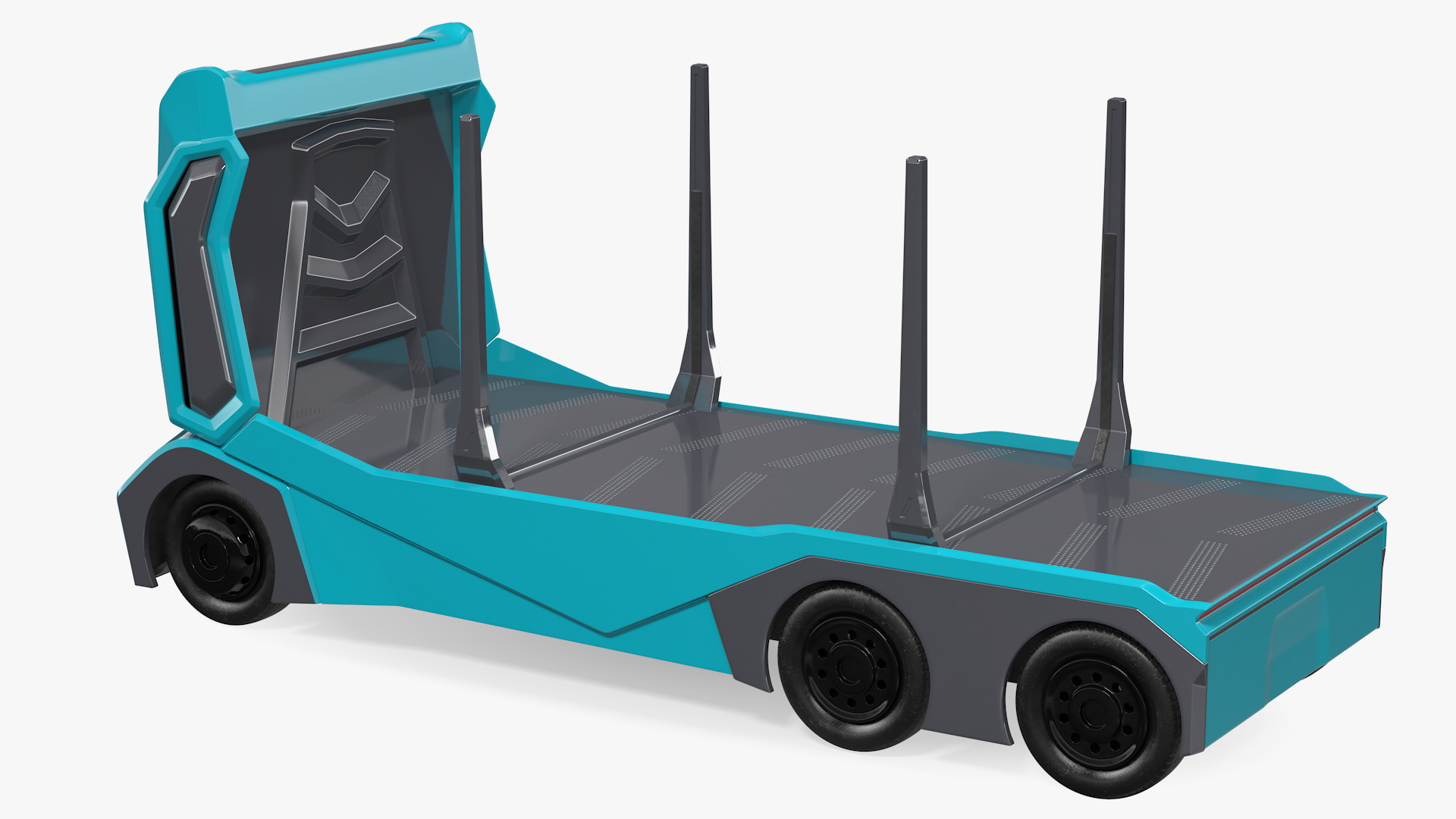 3D Autonomous Electric Logging Truck model