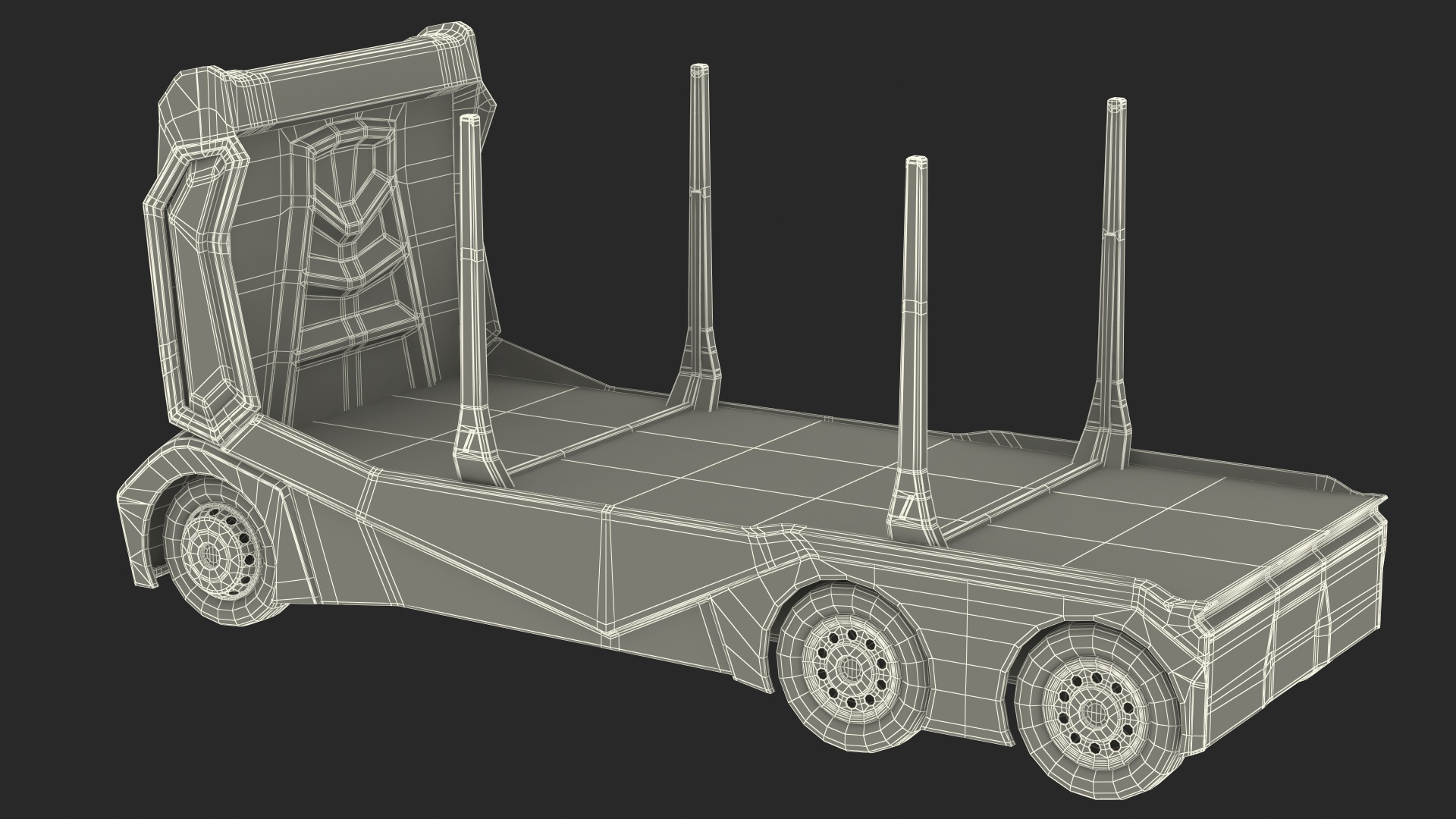 3D Autonomous Electric Logging Truck model